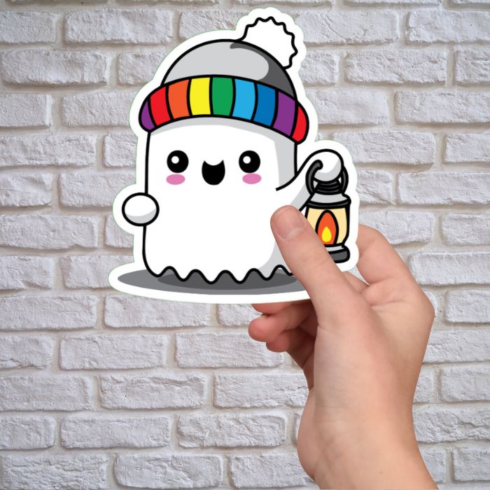 Set of 10 Holographic Gay Pride Halloween Stickers