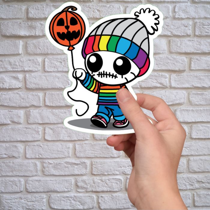 Set of 10 Holographic Gay Pride Halloween Stickers