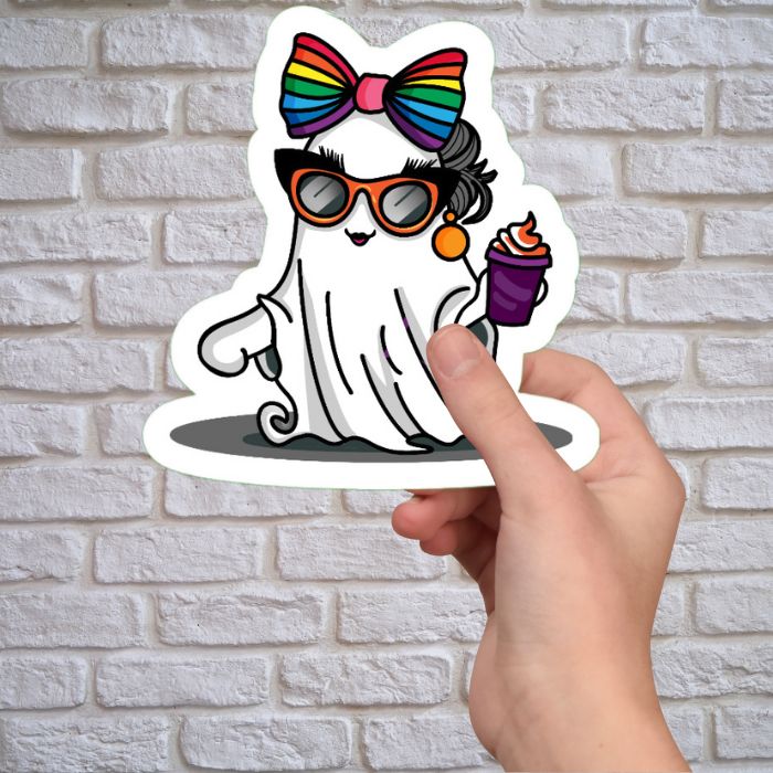 Set of 10 Holographic Gay Pride Halloween Stickers