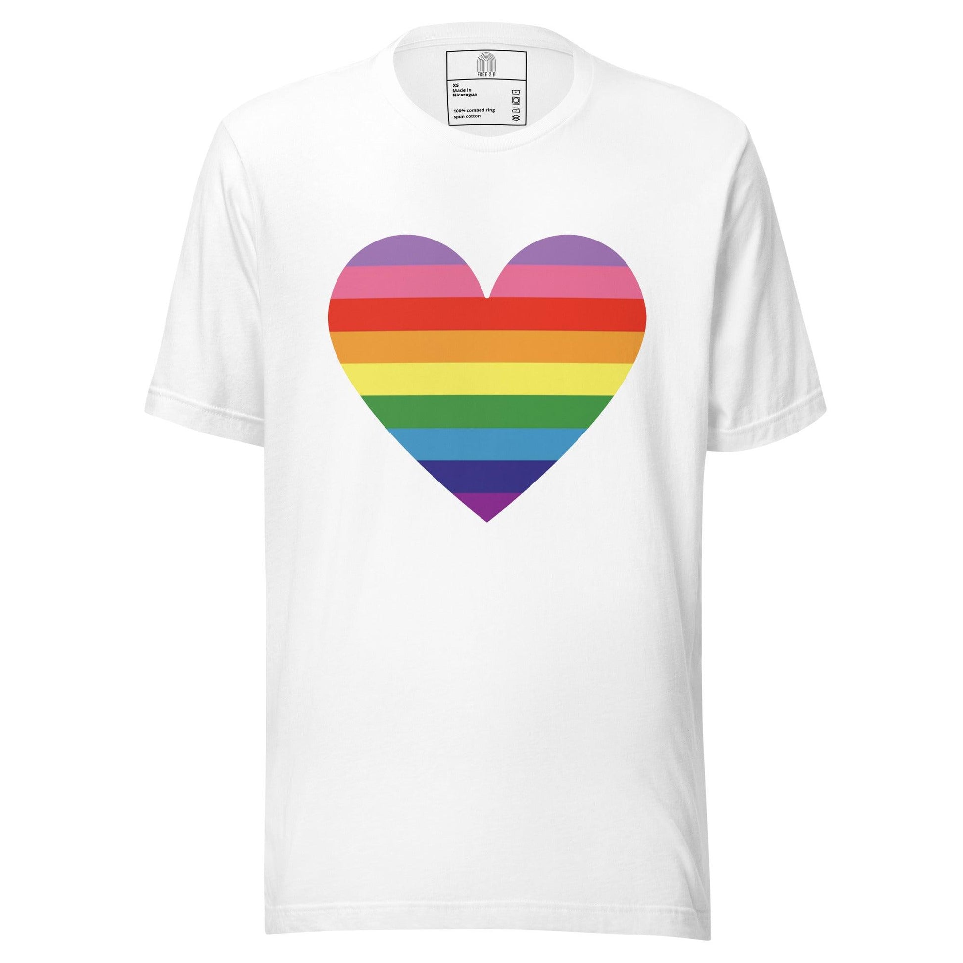 Gilbert Baker Heart T-Shirt - T Shirt - Free 2 B