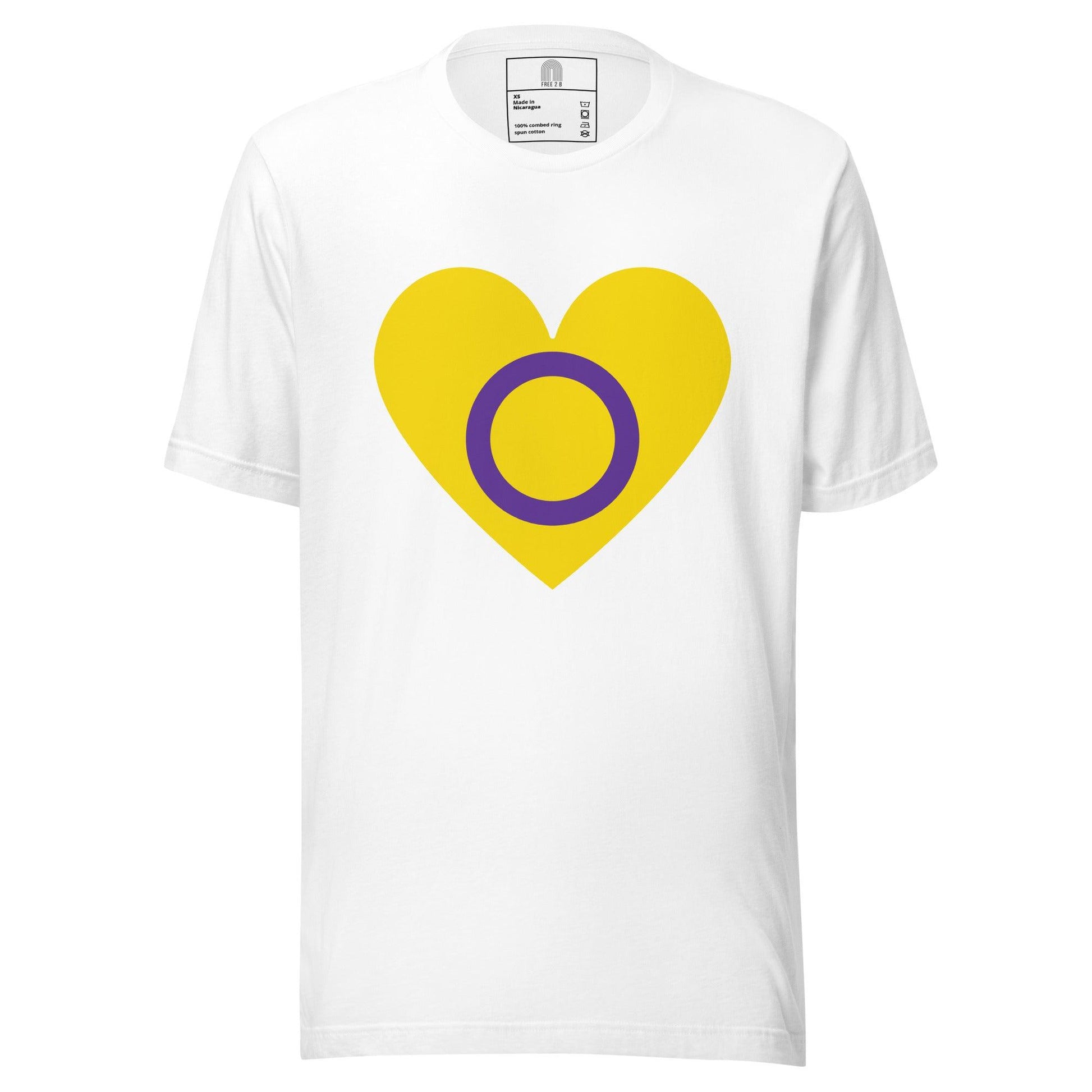 Intersex Heart T-Shirt - T Shirt - Free 2 B