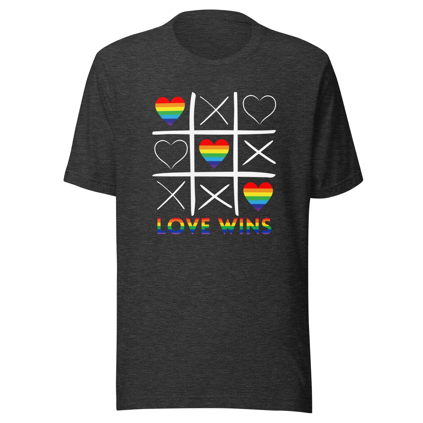 Love Wins T-Shirt - Tic Tac Toe Design