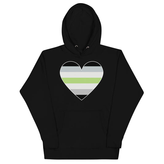 Agender Heart Hoodie - Hoodie - Free 2 B