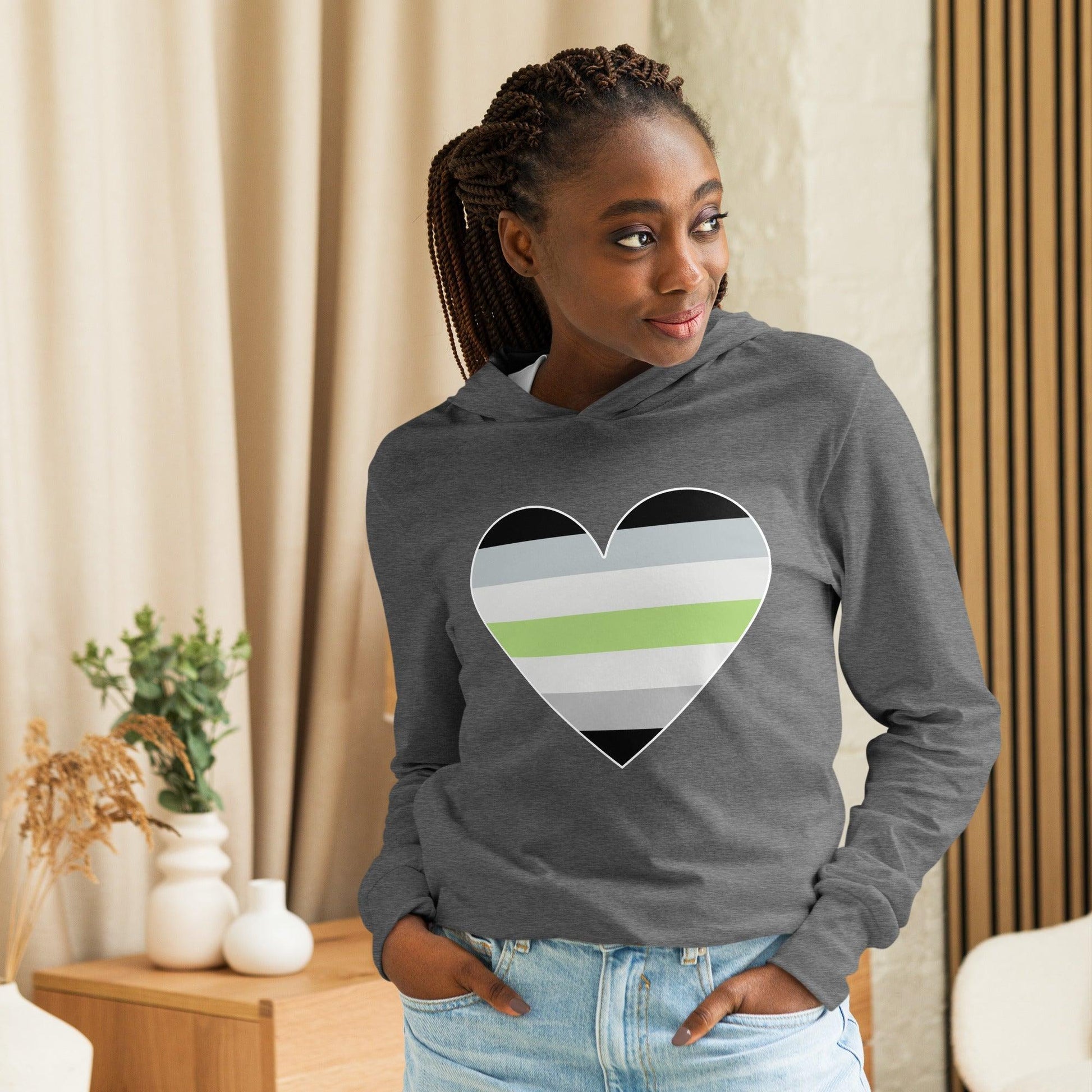 Agender Heart Long Sleeve Shirt - Long Sleeve Shirt - Free 2 B