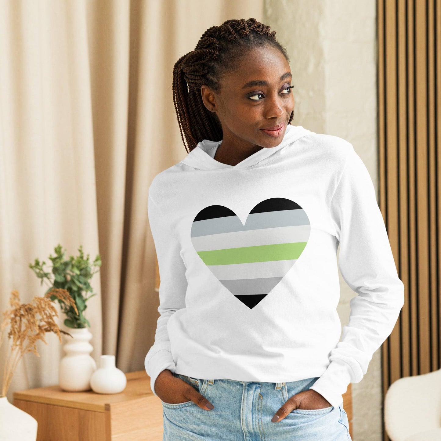 Agender Heart Long Sleeve Shirt - Long Sleeve Shirt - Free 2 B