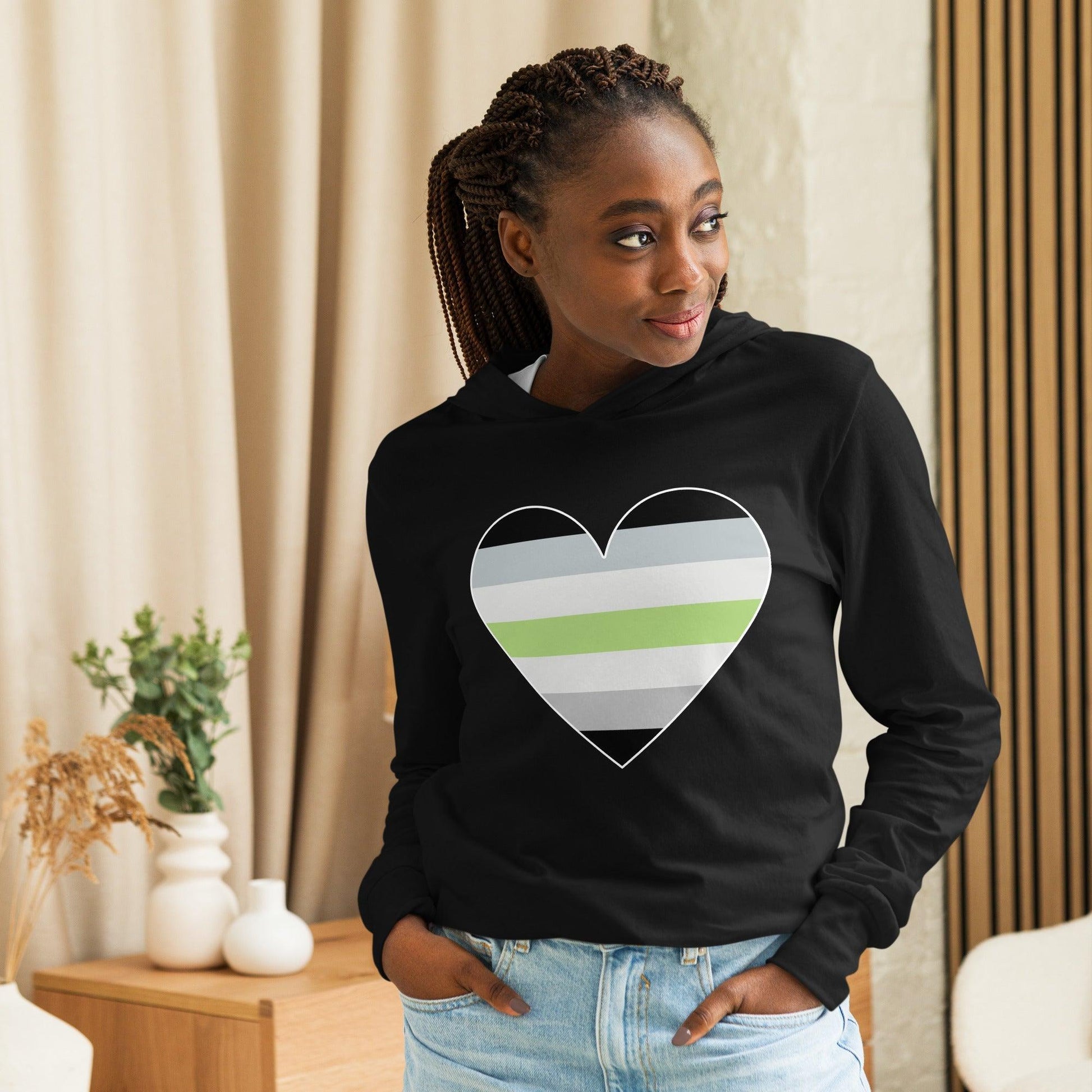 Agender Heart Long Sleeve Shirt - Long Sleeve Shirt - Free 2 B