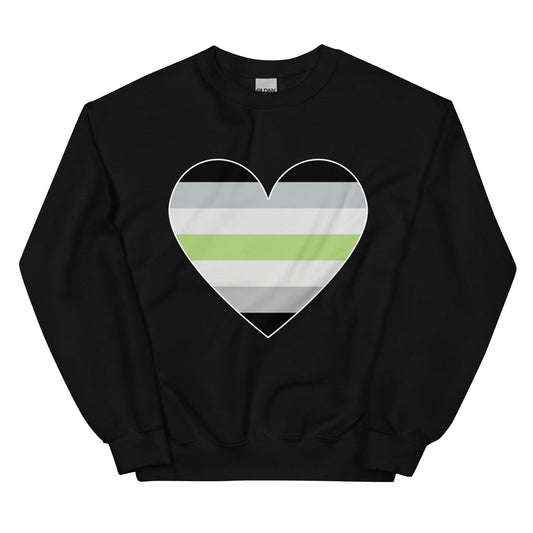 Agender Heart Sweatshirt - Crewneck Sweatshirt - Free 2 B