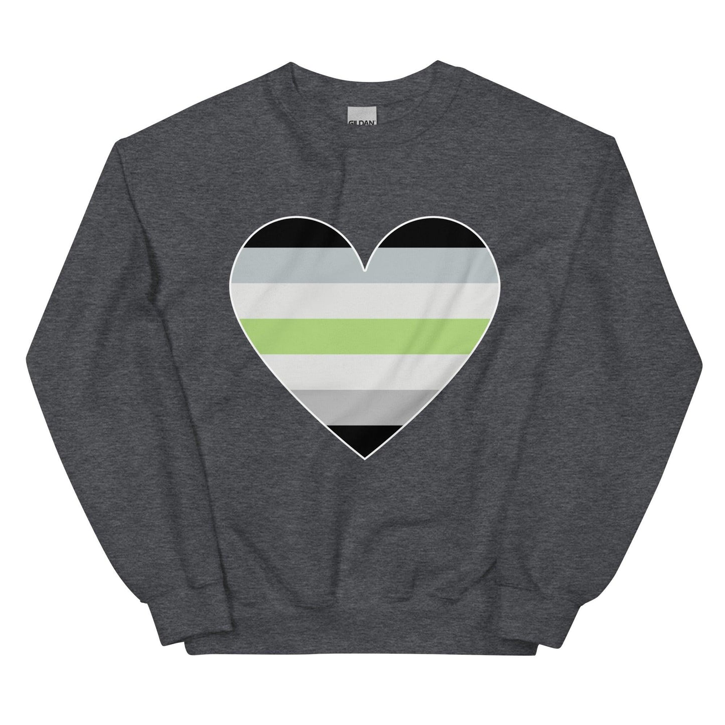 Agender Heart Sweatshirt - Crewneck Sweatshirt - Free 2 B