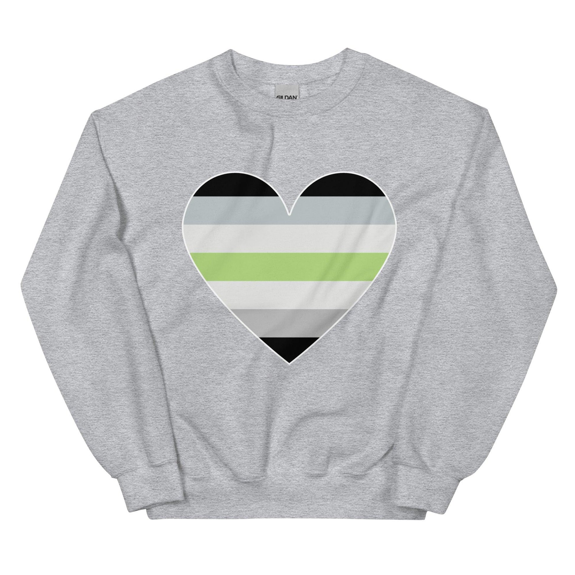 Agender Heart Sweatshirt - Crewneck Sweatshirt - Free 2 B