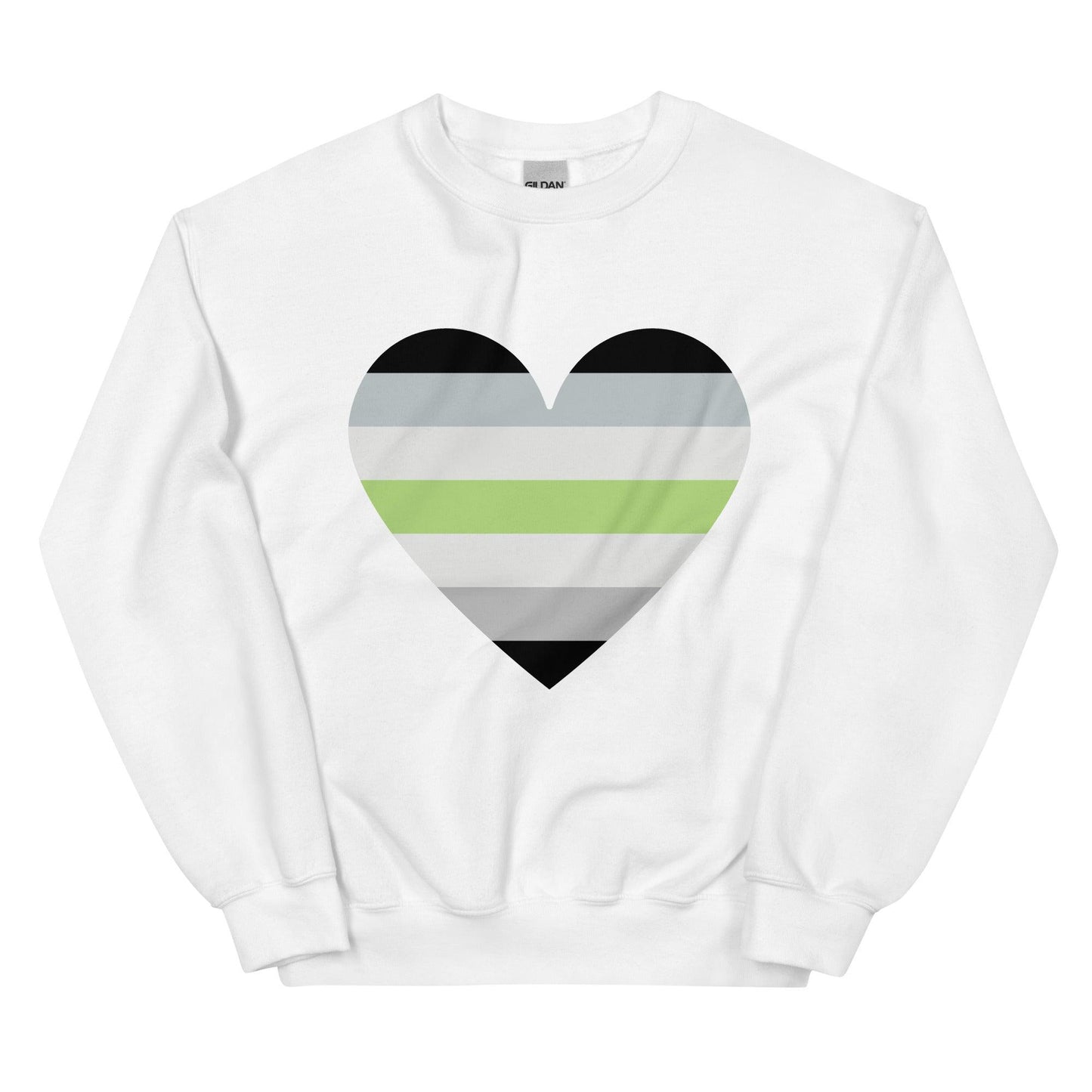 Agender Heart Sweatshirt - Crewneck Sweatshirt - Free 2 B