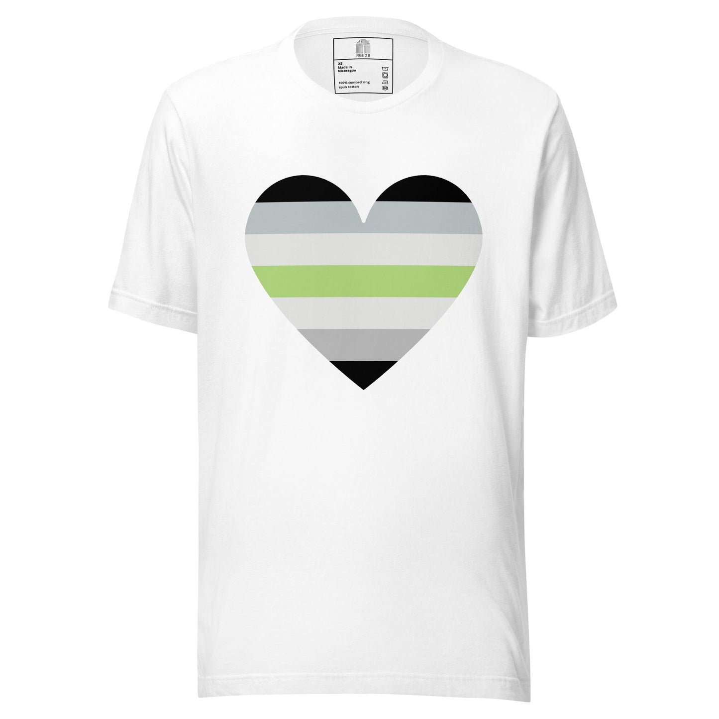 Agender Heart T-Shirt - T Shirt - Free 2 B