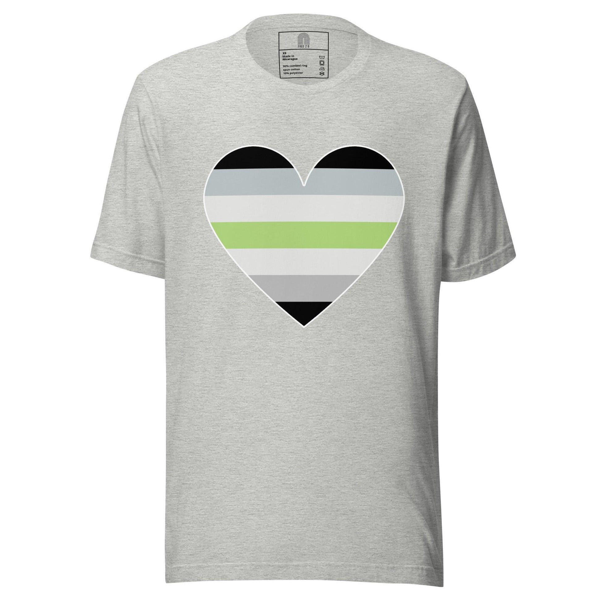 Agender Heart T-Shirt - T Shirt - Free 2 B