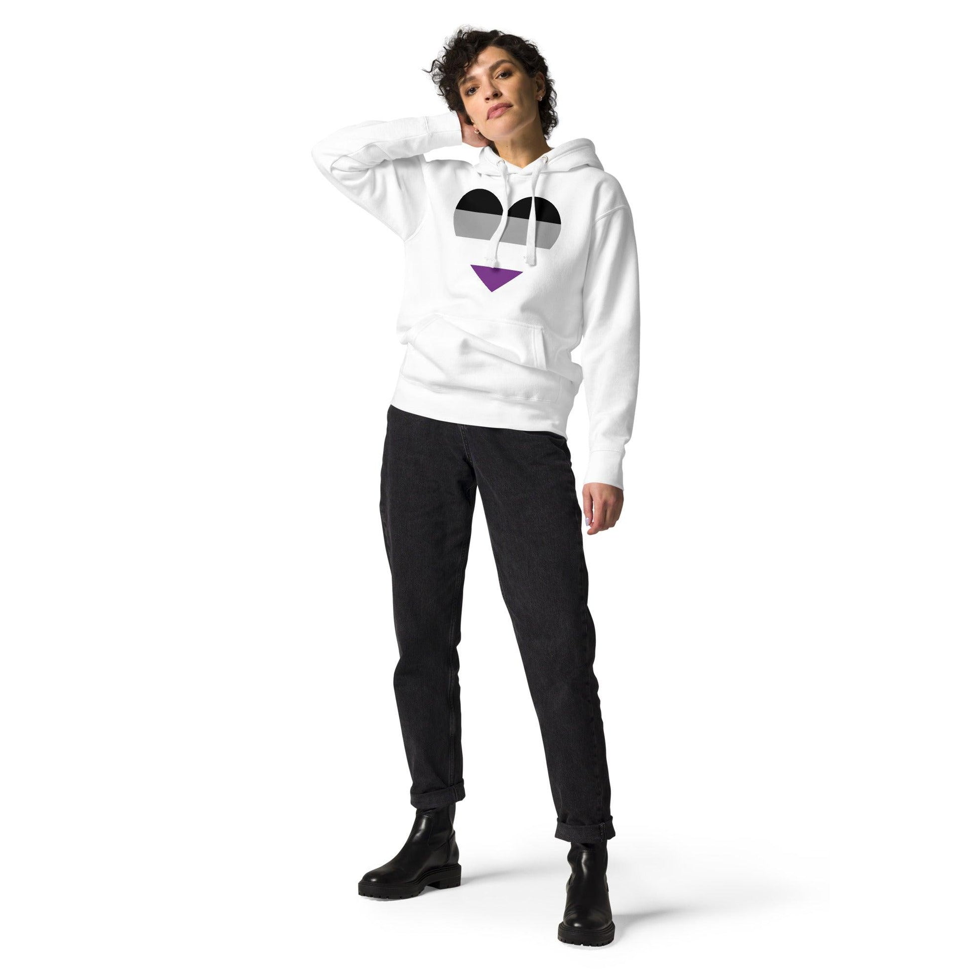 Asexual Heart Hoodie - Hoodie - Free 2 B