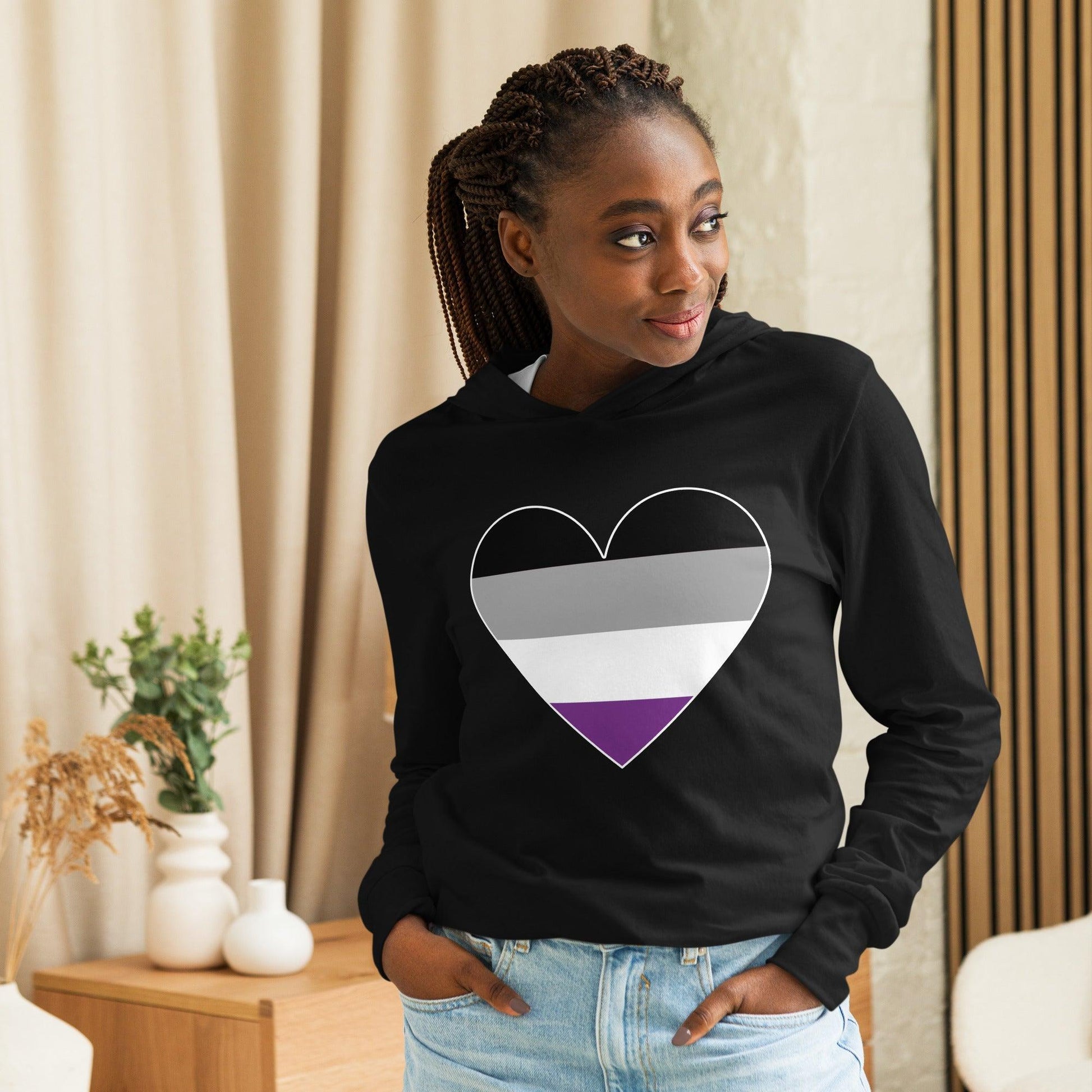 Asexual Heart Long Sleeve Shirt - Long Sleeve Shirt - Free 2 B