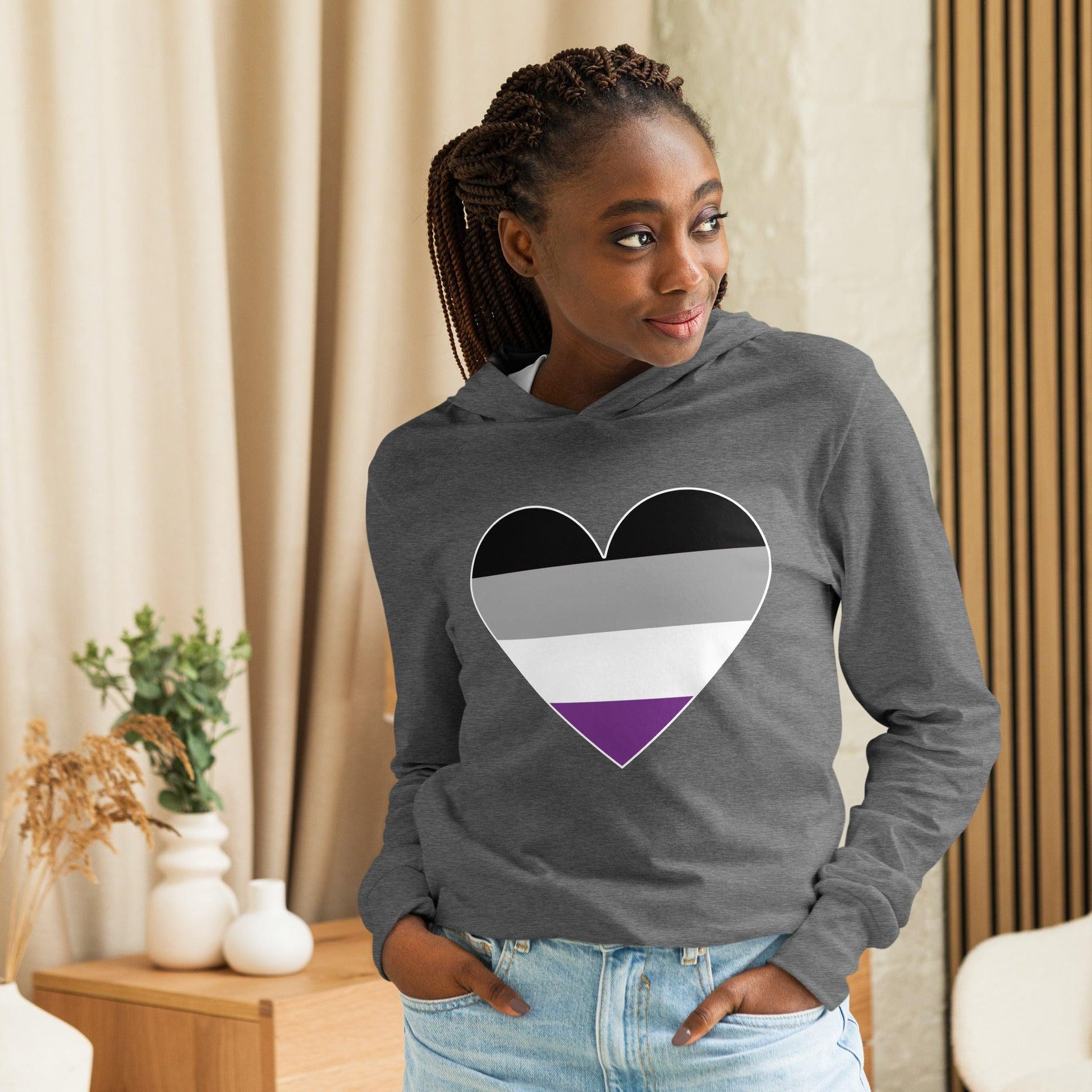 Asexual Heart Long Sleeve Shirt - Long Sleeve Shirt - Free 2 B