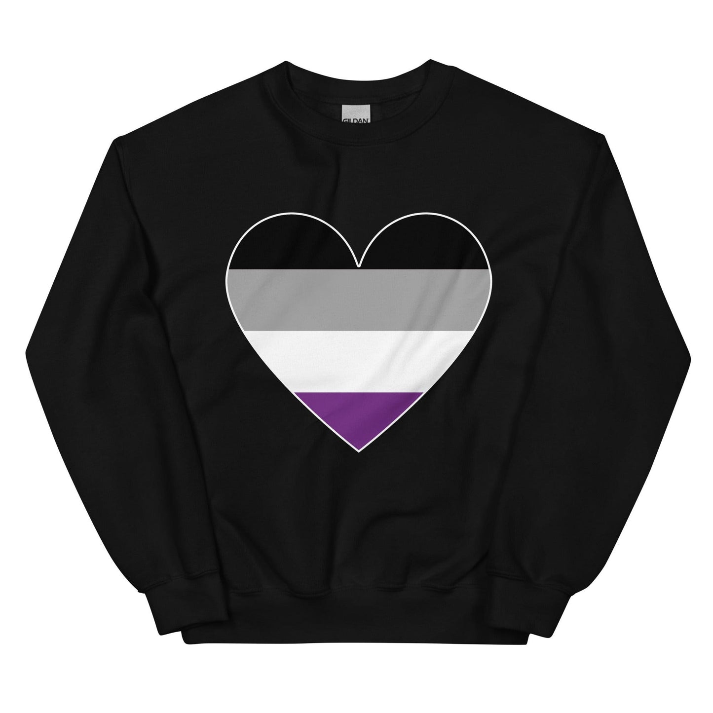 Asexual Heart Sweatshirt - Crewneck Sweatshirt - Free 2 B