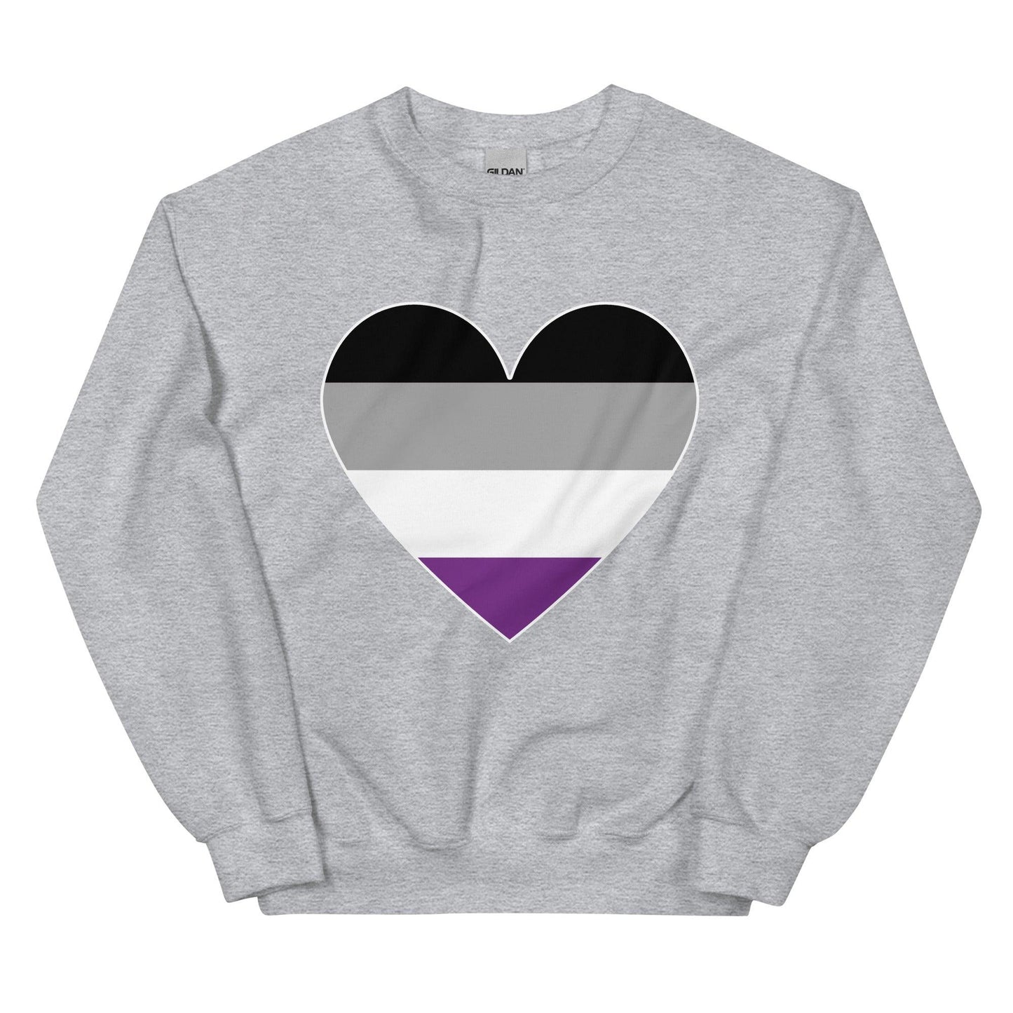 Asexual Heart Sweatshirt - Crewneck Sweatshirt - Free 2 B