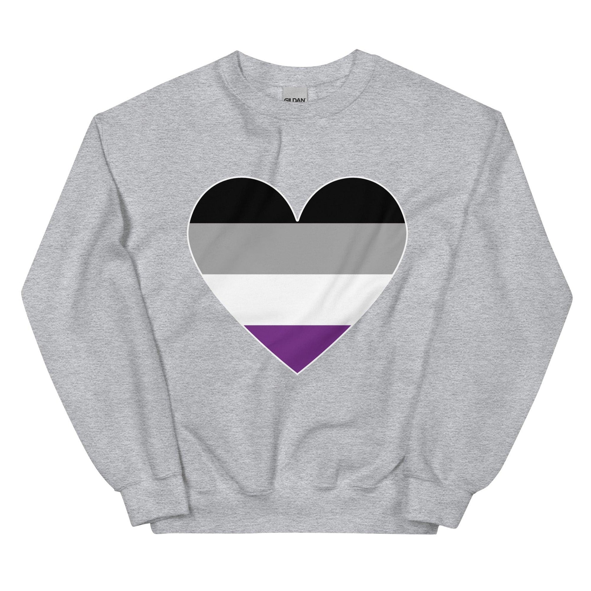 Asexual Heart Sweatshirt - Crewneck Sweatshirt - Free 2 B