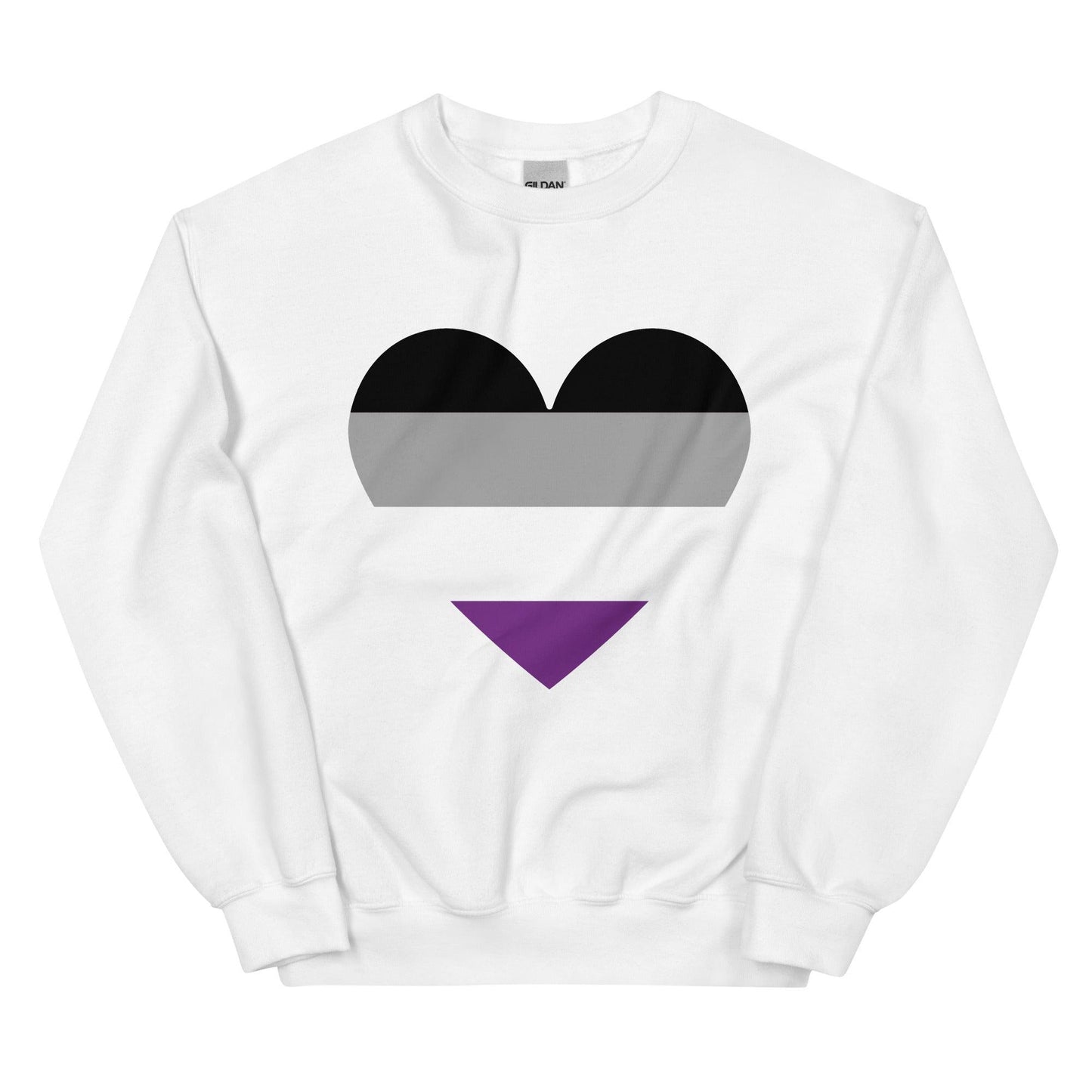 Asexual Heart Sweatshirt - Crewneck Sweatshirt - Free 2 B