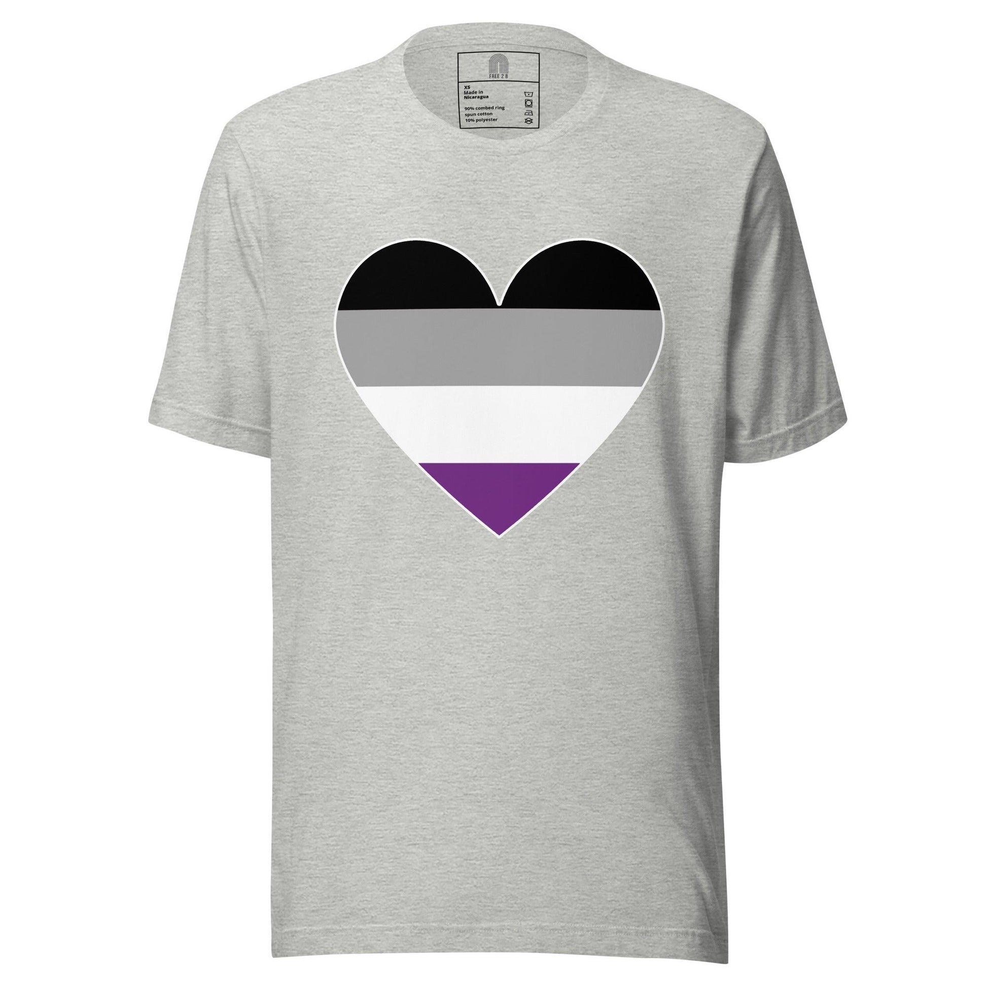 Asexual Heart T-Shirt - T Shirt - Free 2 B