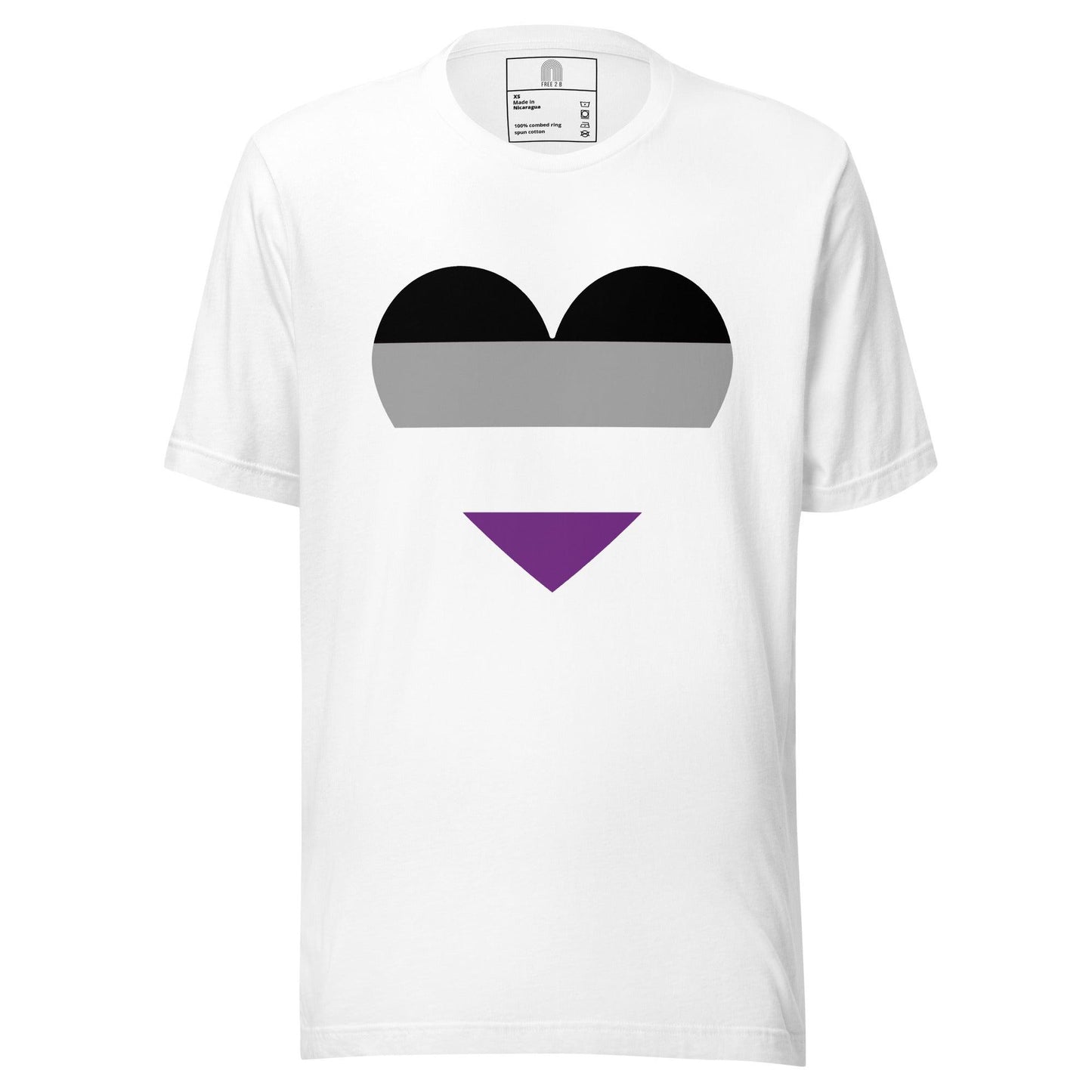 Asexual Heart T-Shirt - T Shirt - Free 2 B