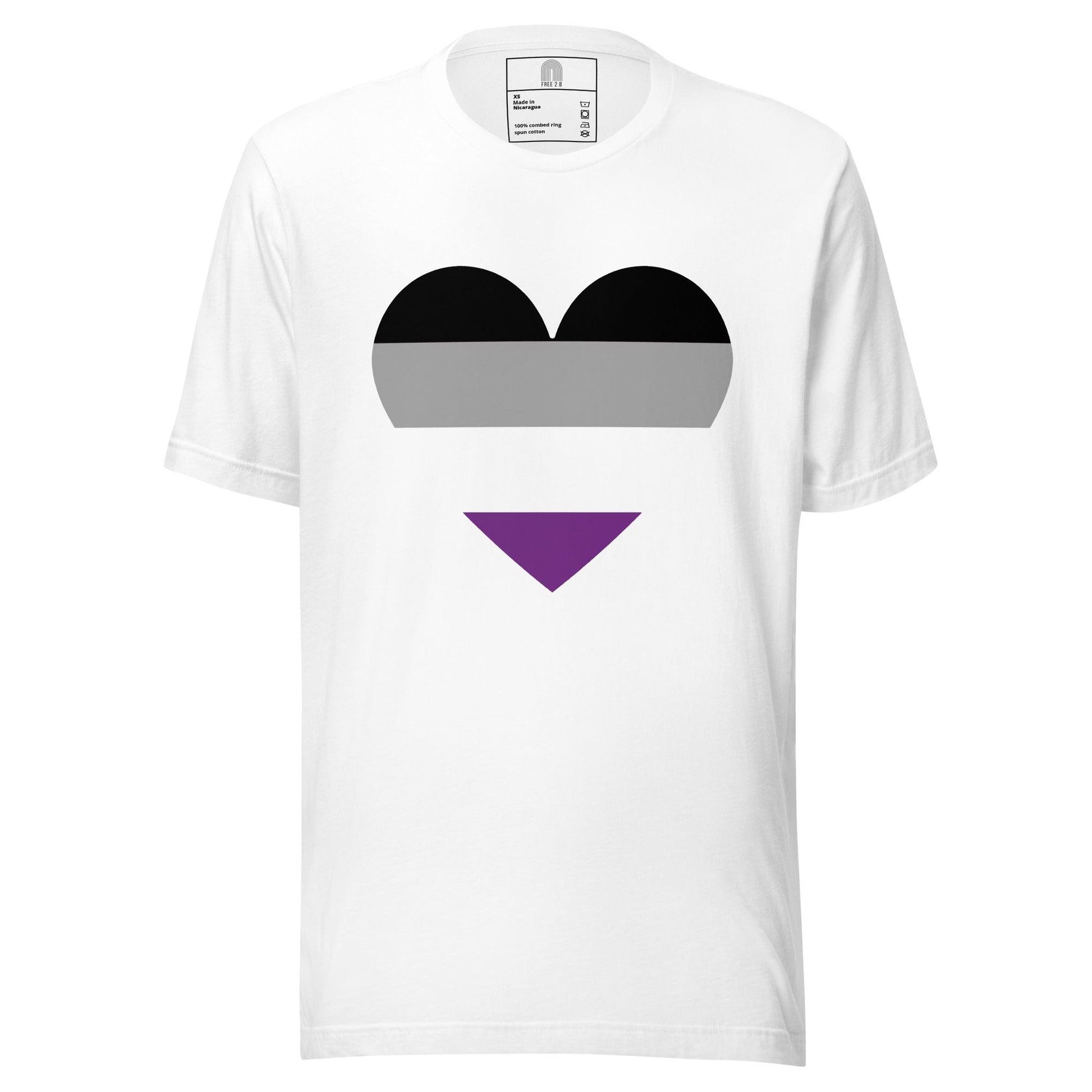 Asexual Heart T-Shirt - T Shirt - Free 2 B