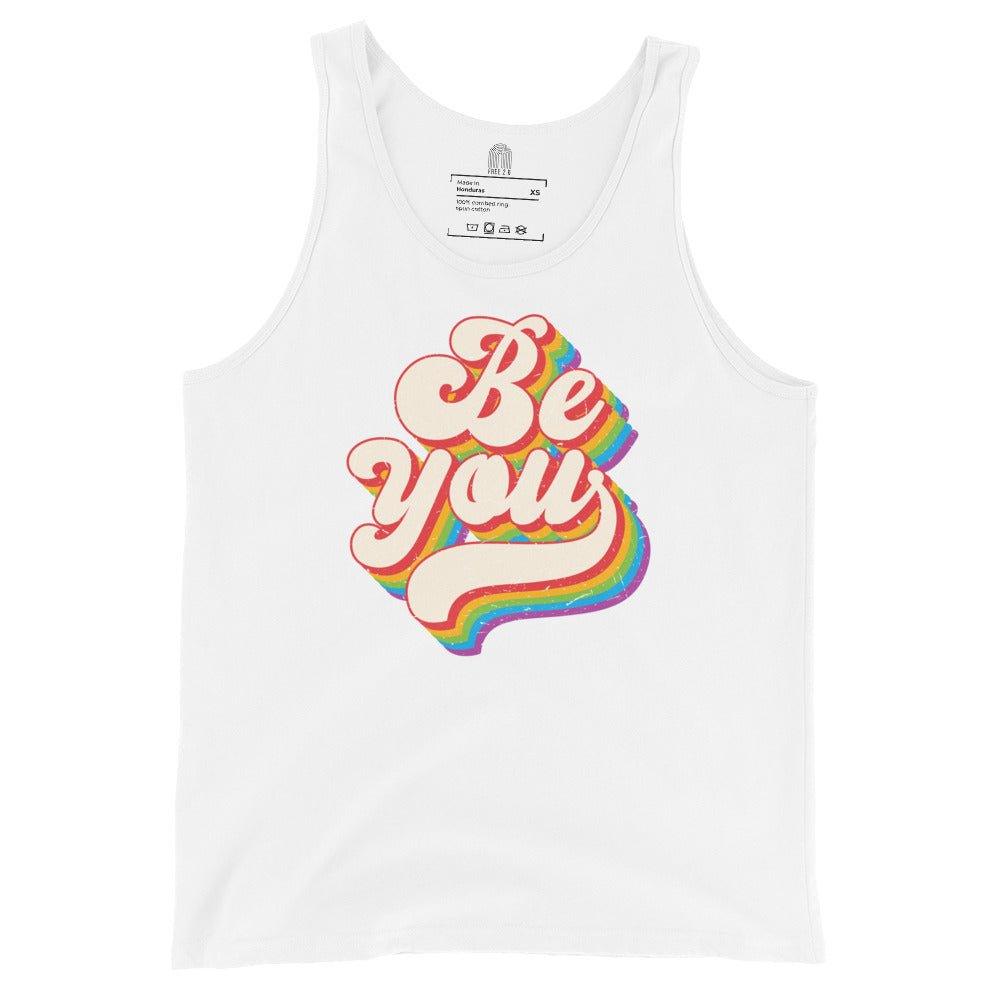 "Be You" Rainbow Tank Top - Tank Top - Free 2 B