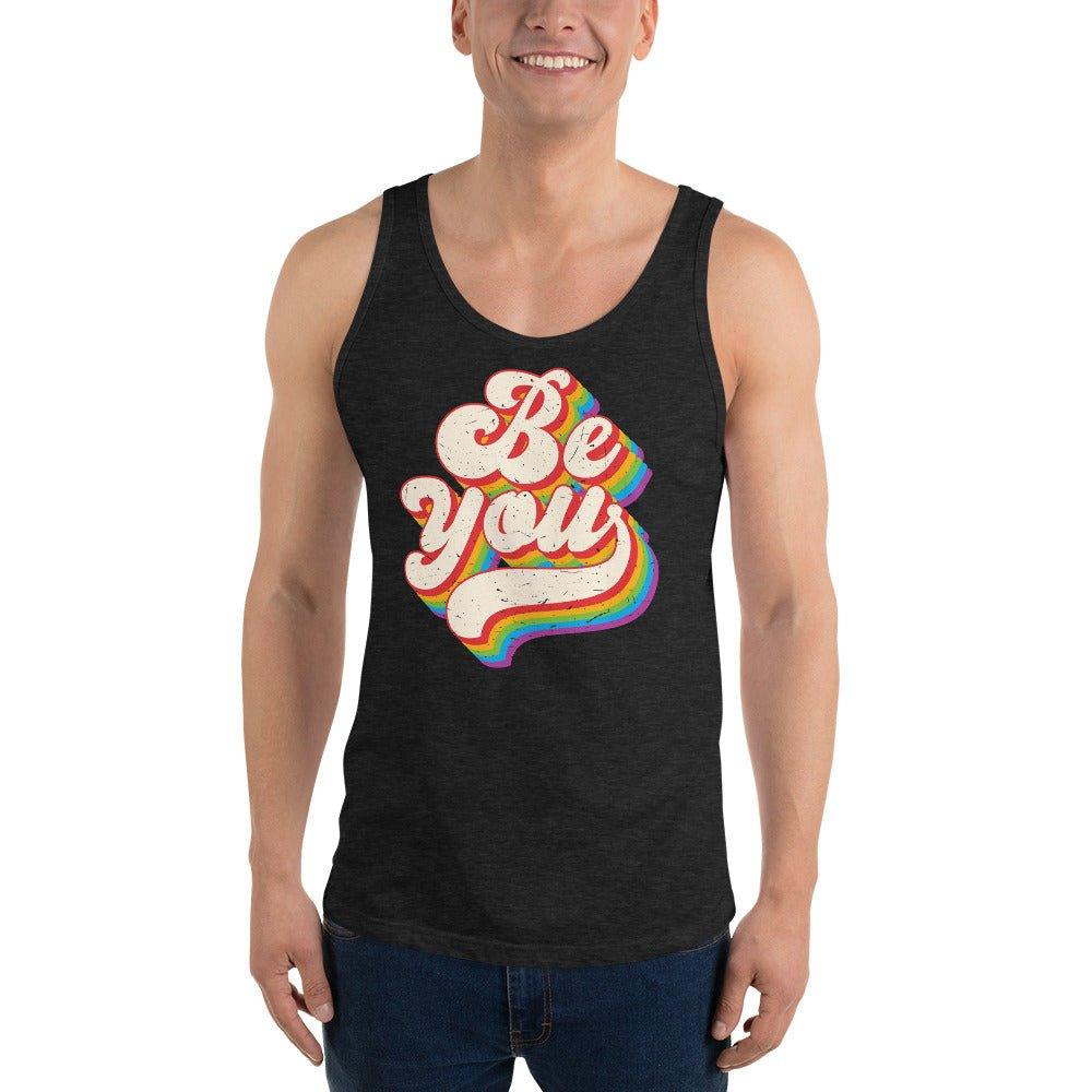 "Be You" Rainbow Tank Top - Tank Top - Free 2 B