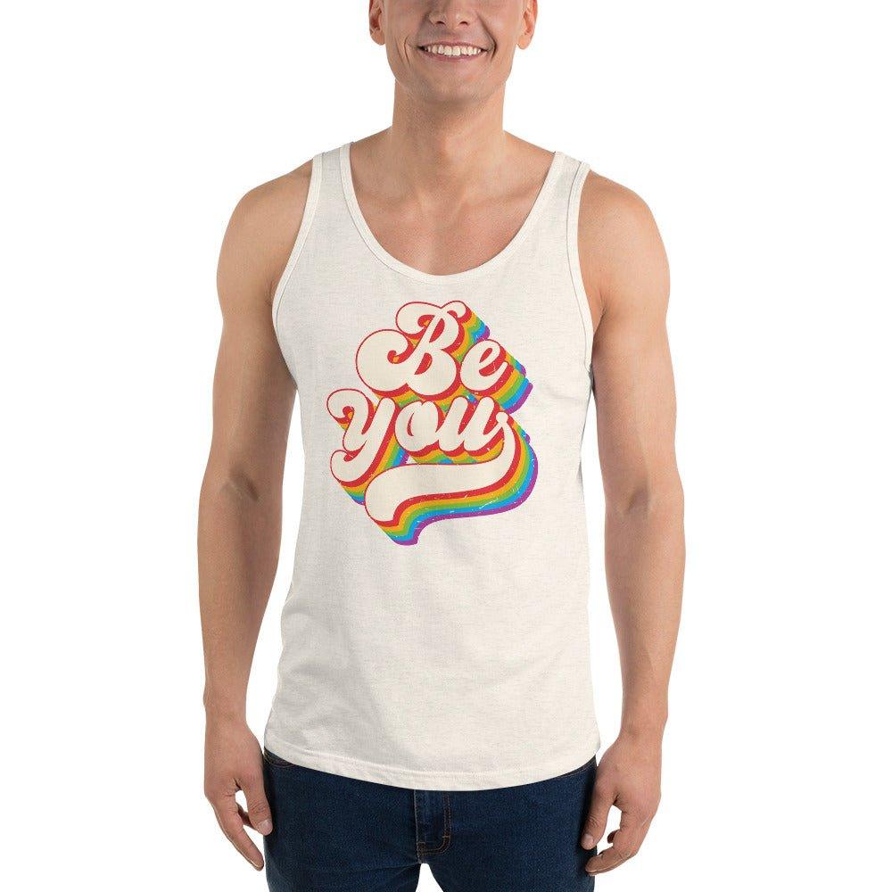 "Be You" Rainbow Tank Top - Tank Top - Free 2 B