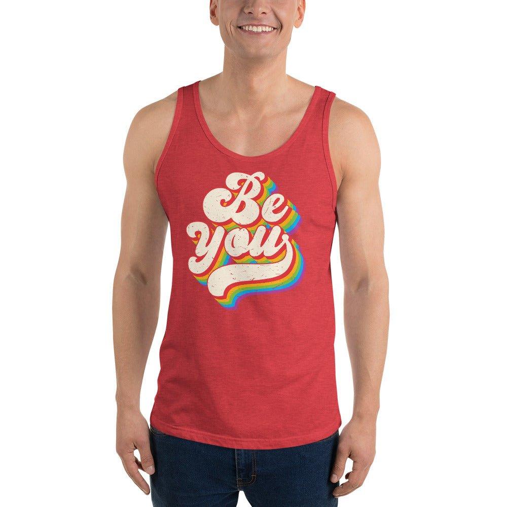 "Be You" Rainbow Tank Top - Tank Top - Free 2 B