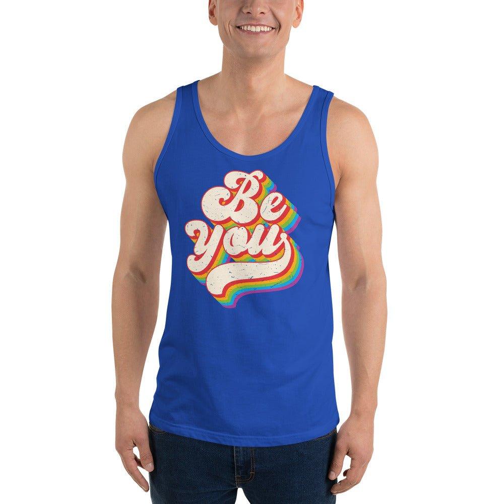 "Be You" Rainbow Tank Top - Tank Top - Free 2 B