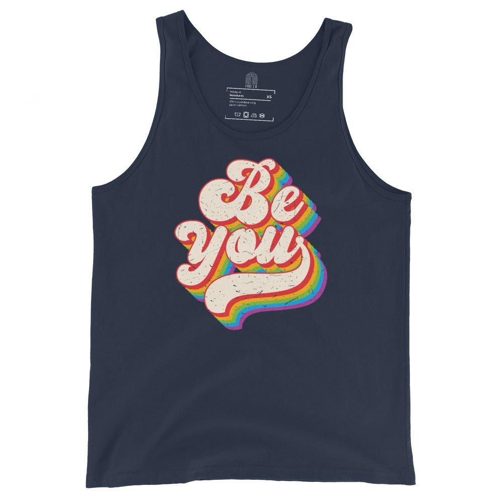 "Be You" Rainbow Tank Top - Tank Top - Free 2 B