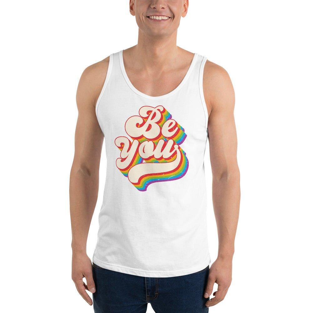 "Be You" Rainbow Tank Top - Tank Top - Free 2 B