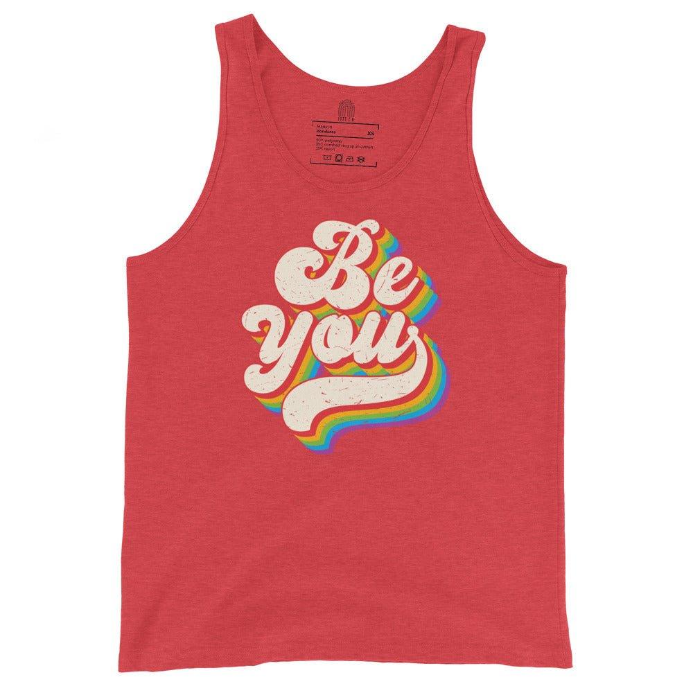 "Be You" Rainbow Tank Top - Tank Top - Free 2 B