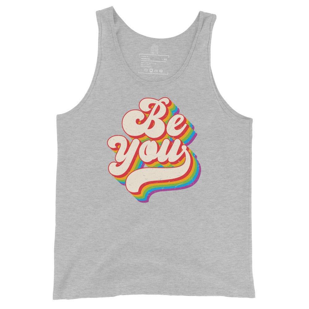 "Be You" Rainbow Tank Top - Tank Top - Free 2 B