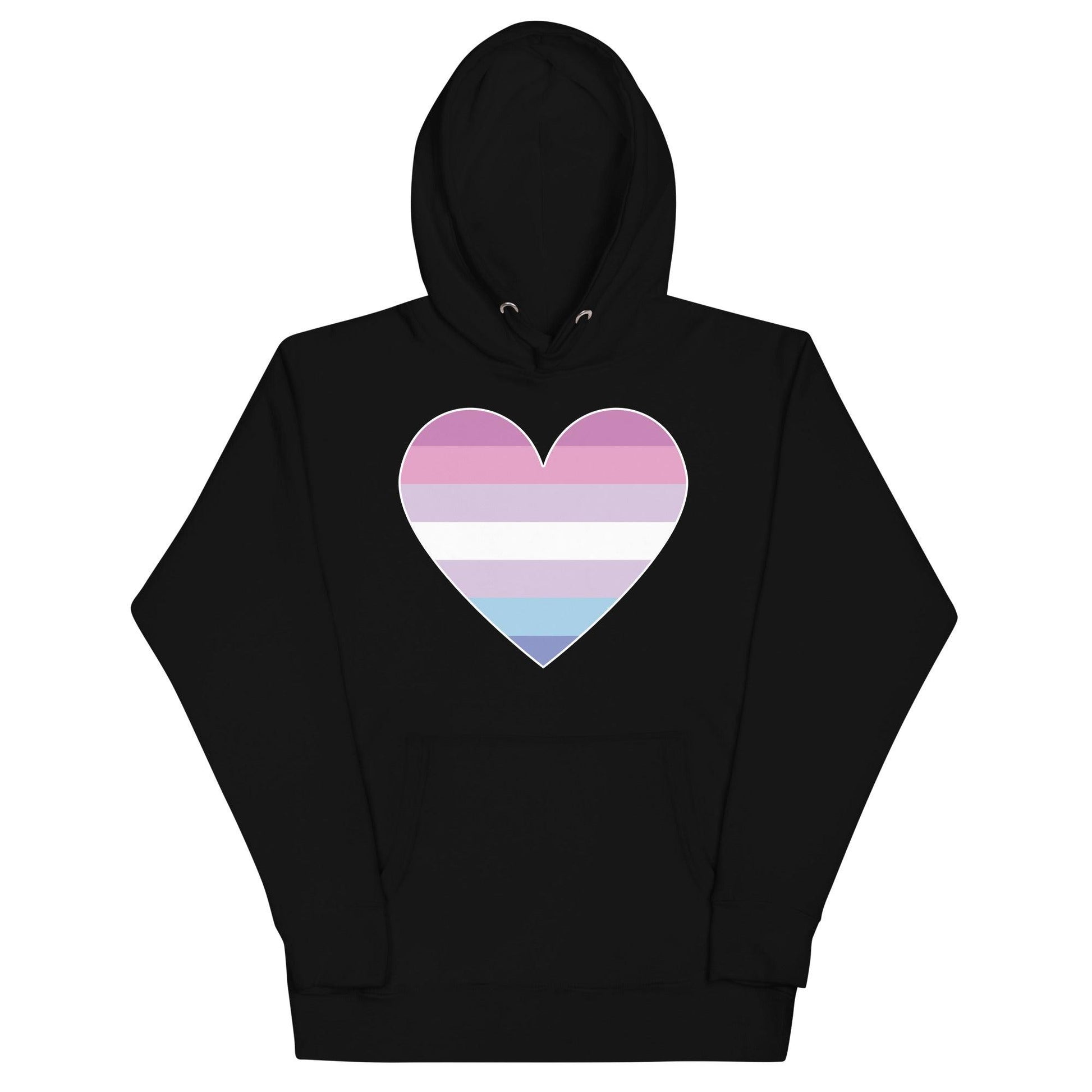 Bigender Heart Hoodie - Hoodie - Free 2 B