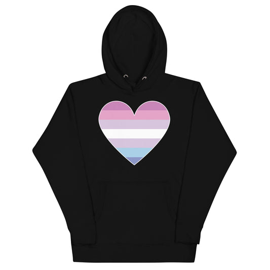 Bigender Heart Hoodie - Hoodie - Free 2 B