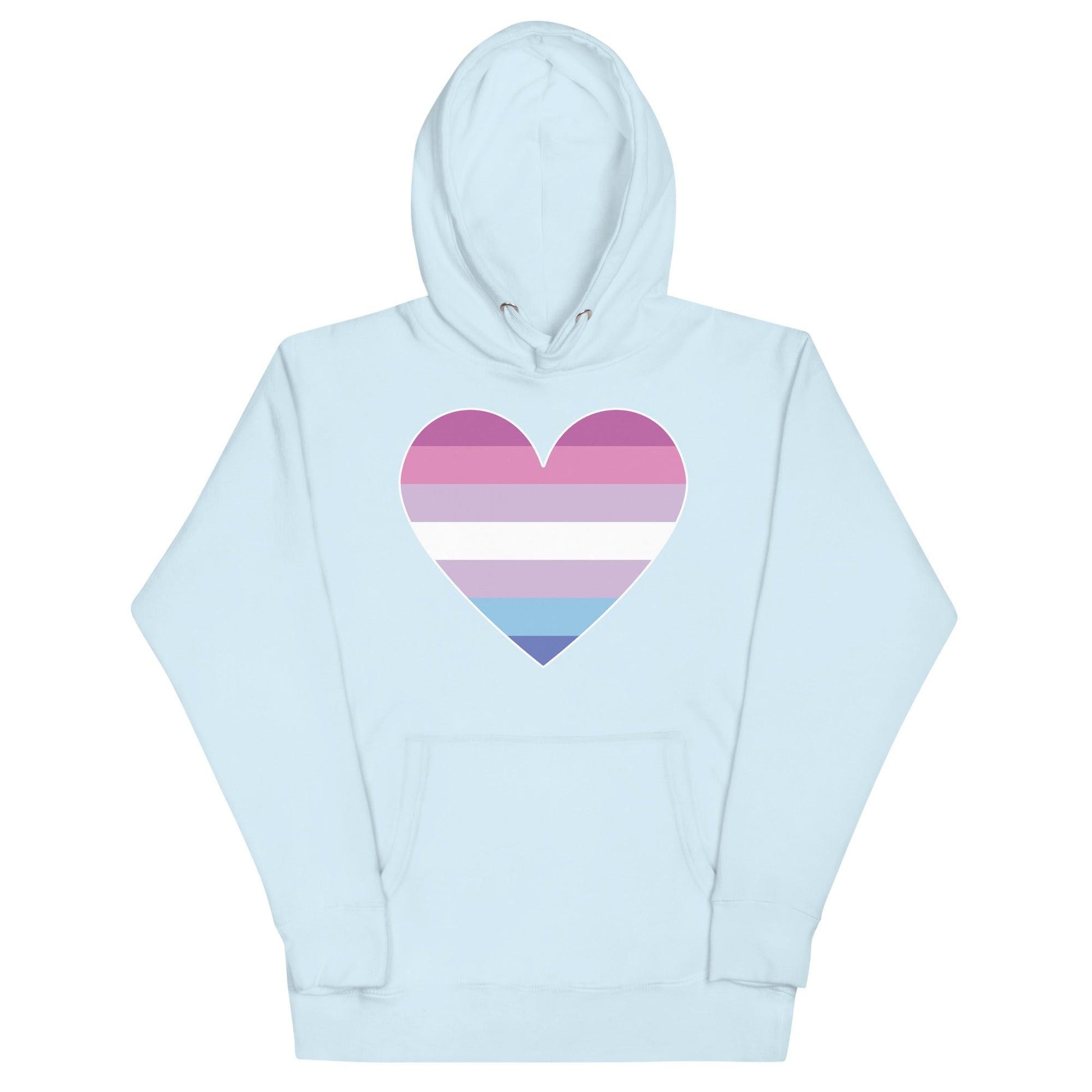 Bigender Heart Hoodie - Hoodie - Free 2 B