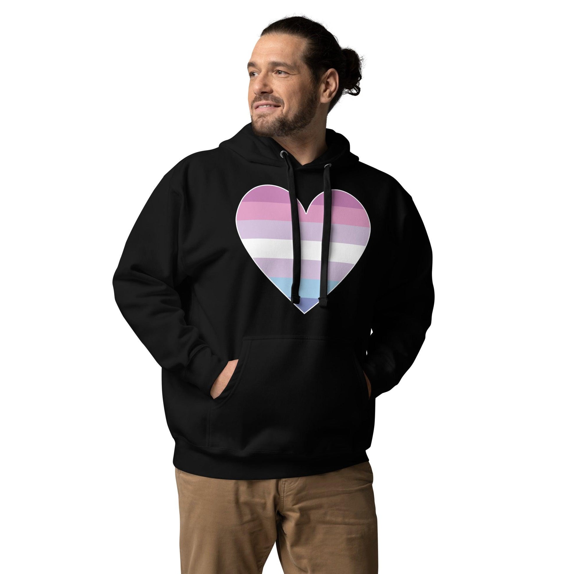 Bigender Heart Hoodie - Hoodie - Free 2 B