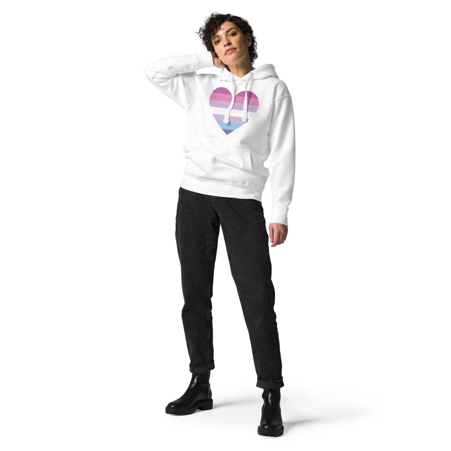 Bigender Heart Hoodie - Hoodie - Free 2 B