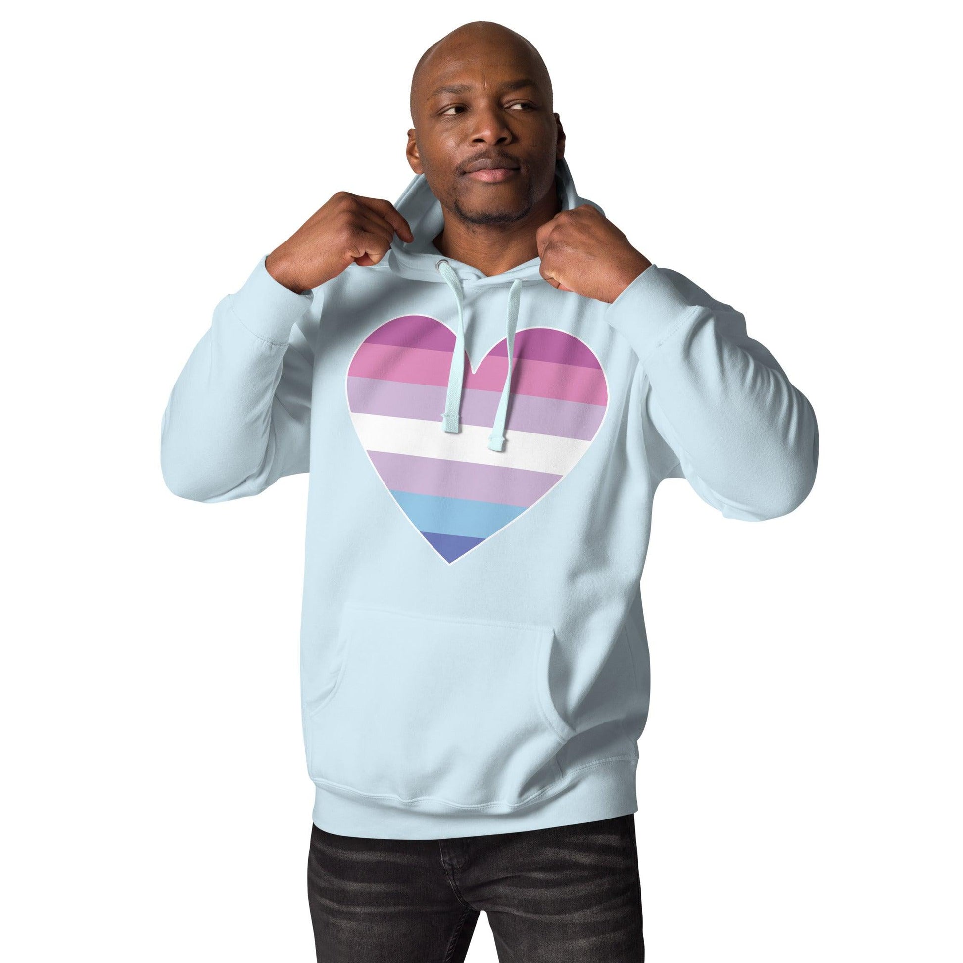 Bigender Heart Hoodie - Hoodie - Free 2 B