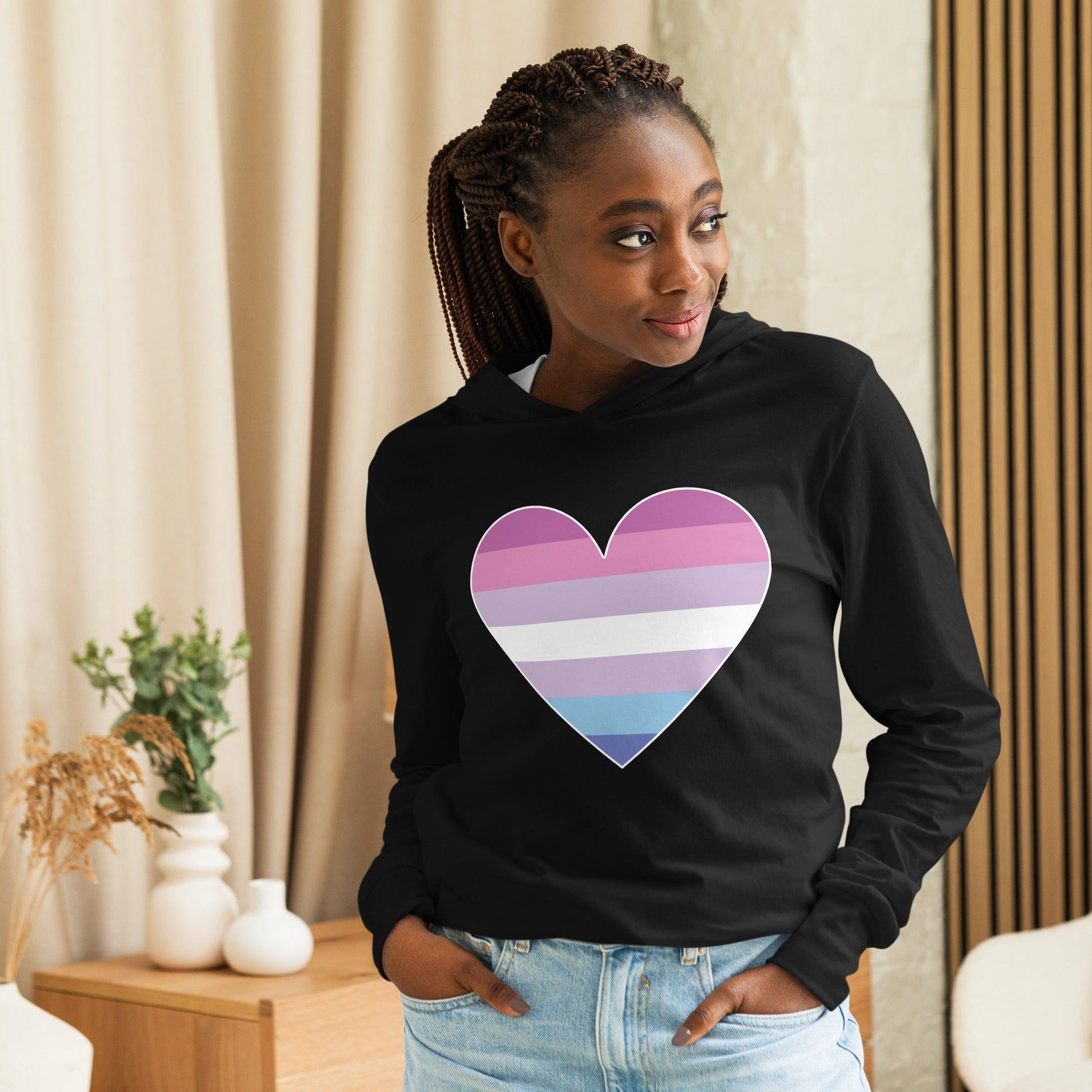 Bigender Heart Long Sleeve Shirt - Long Sleeve Shirt - Free 2 B