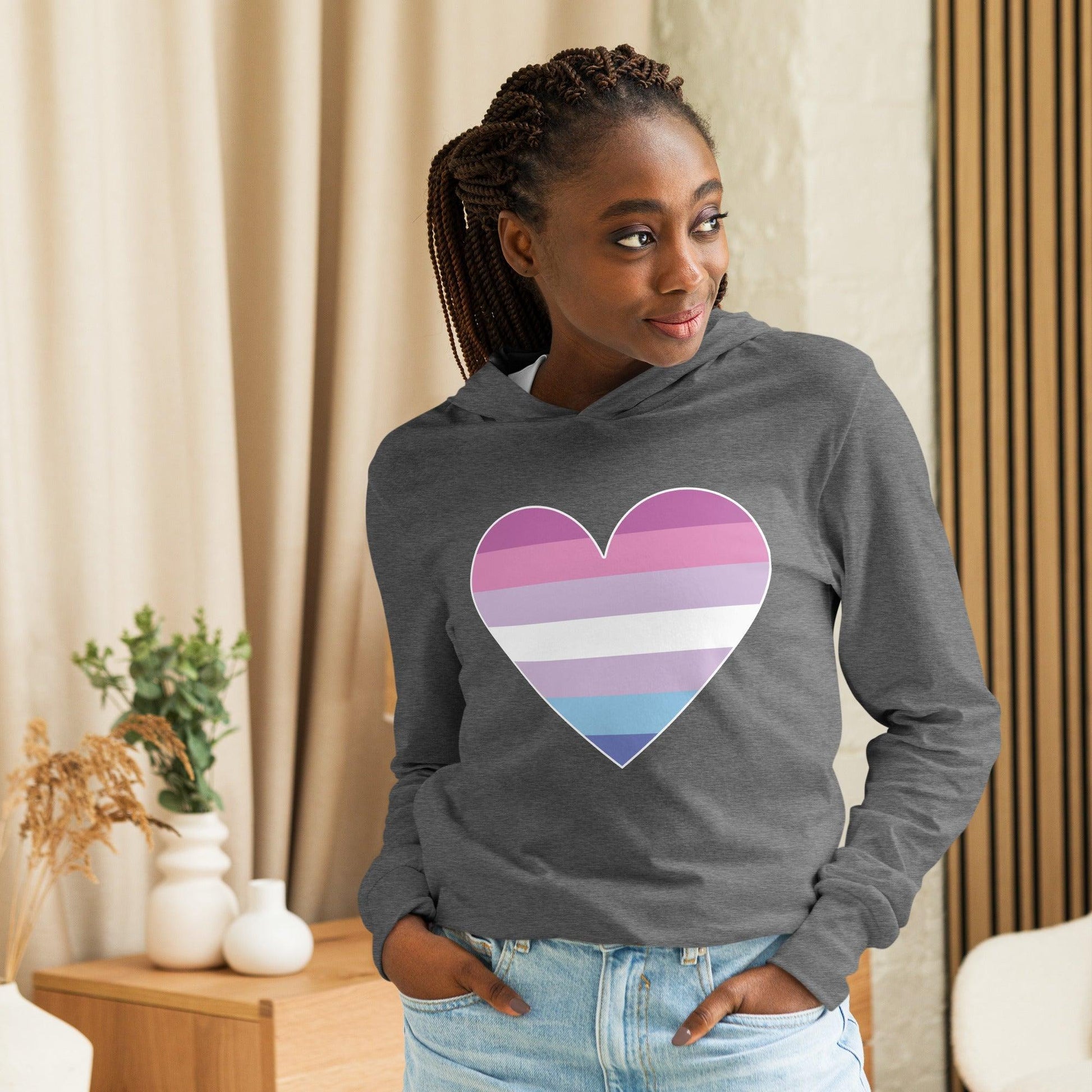 Bigender Heart Long Sleeve Shirt - Long Sleeve Shirt - Free 2 B