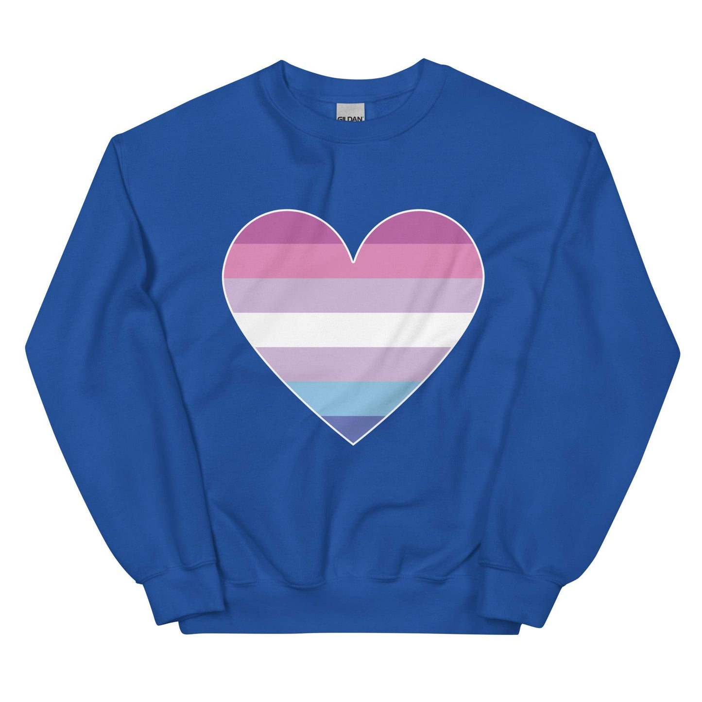 Bigender Heart Sweatshirt - Crewneck Sweatshirt - Free 2 B