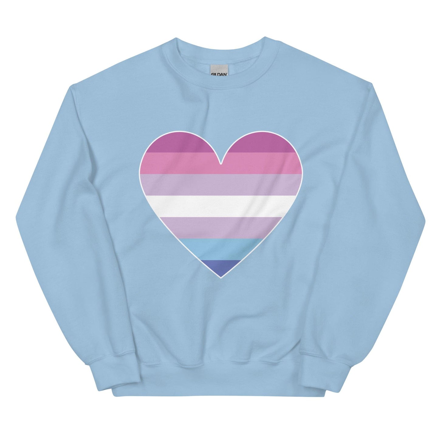 Bigender Heart Sweatshirt - Crewneck Sweatshirt - Free 2 B