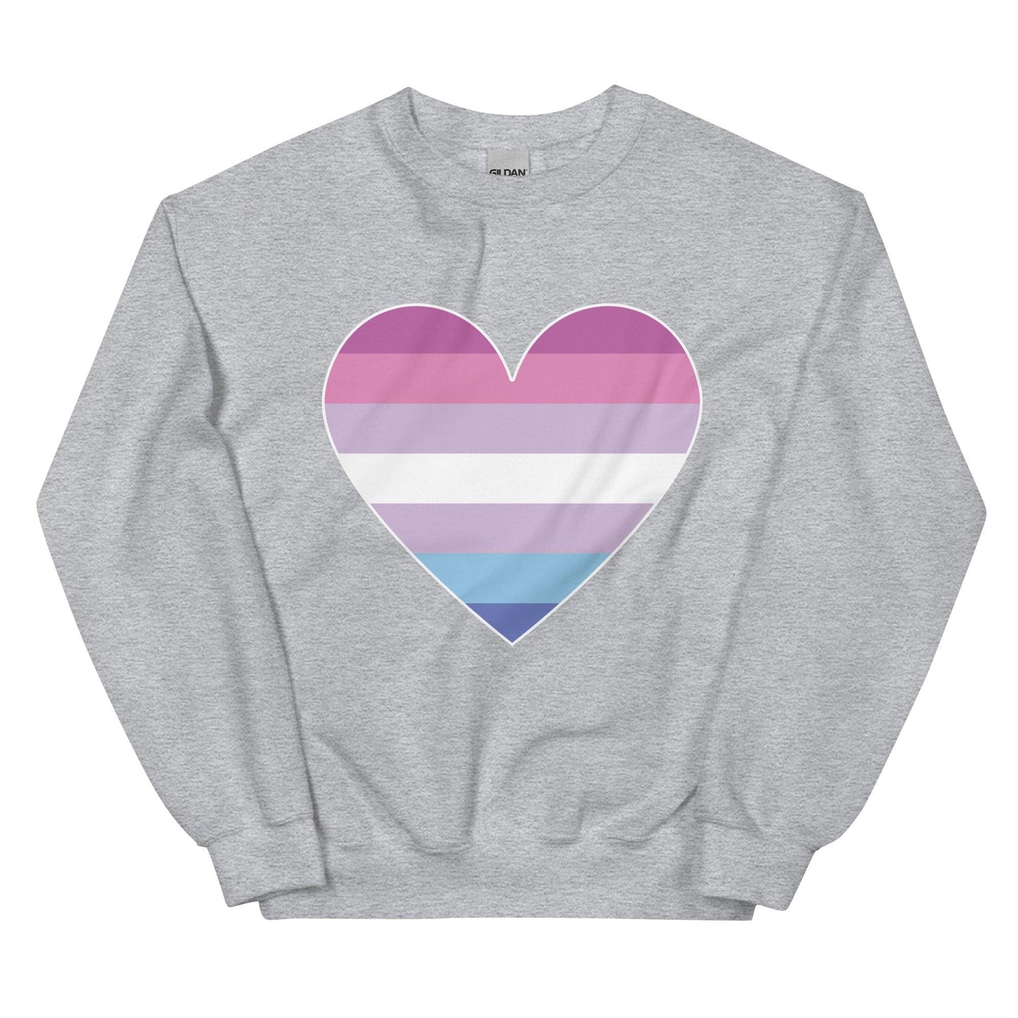 Bigender Heart Sweatshirt - Crewneck Sweatshirt - Free 2 B