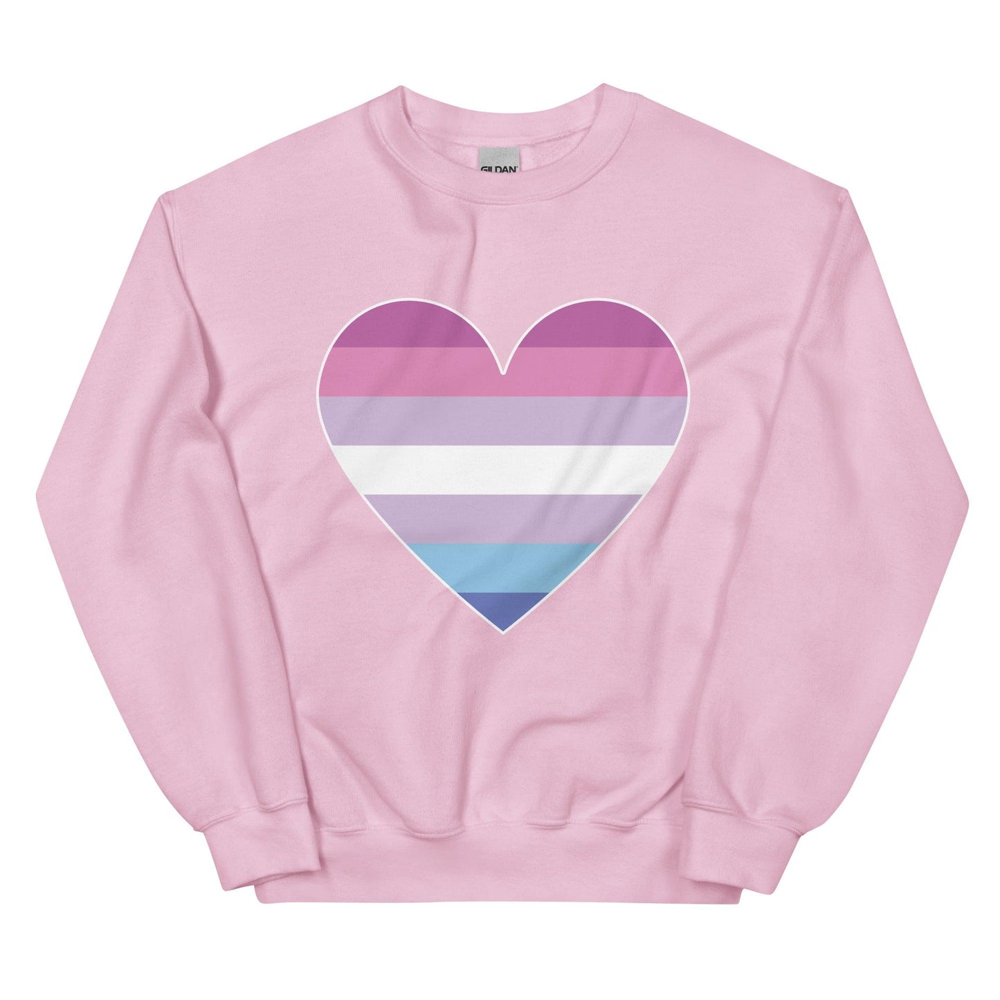 Bigender Heart Sweatshirt - Crewneck Sweatshirt - Free 2 B