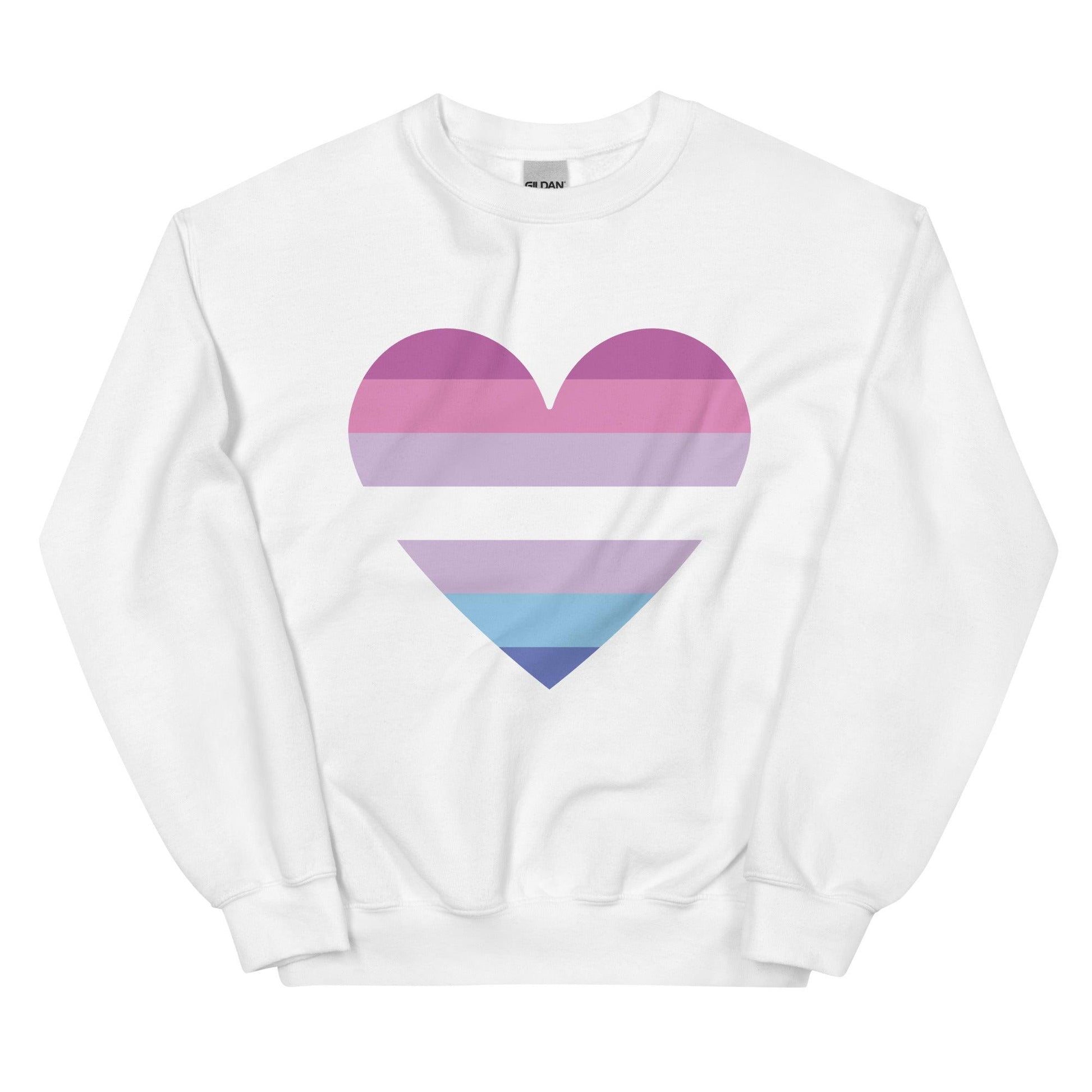 Bigender Heart Sweatshirt - Crewneck Sweatshirt - Free 2 B