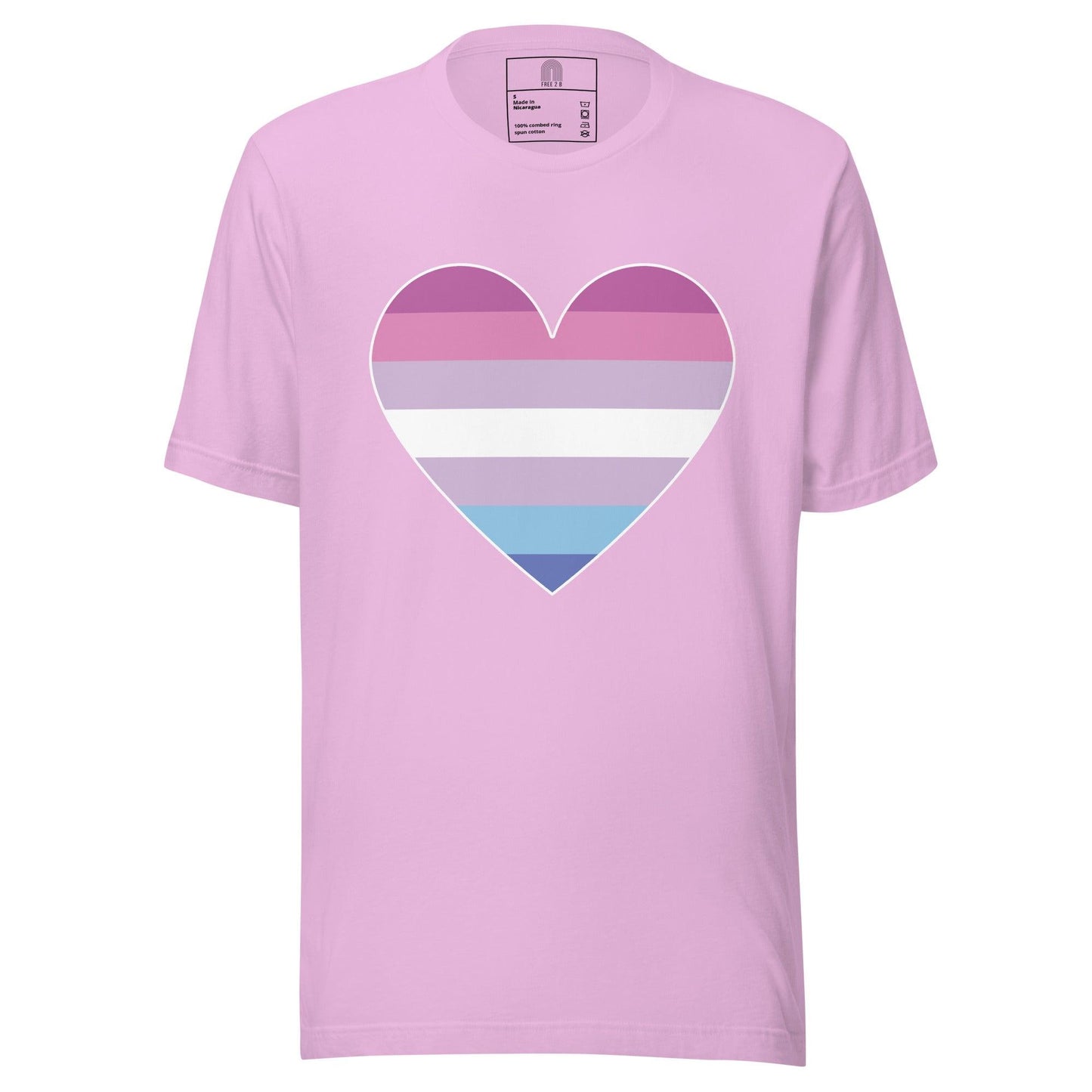 Bigender Heart T-Shirt - T Shirt - Free 2 B