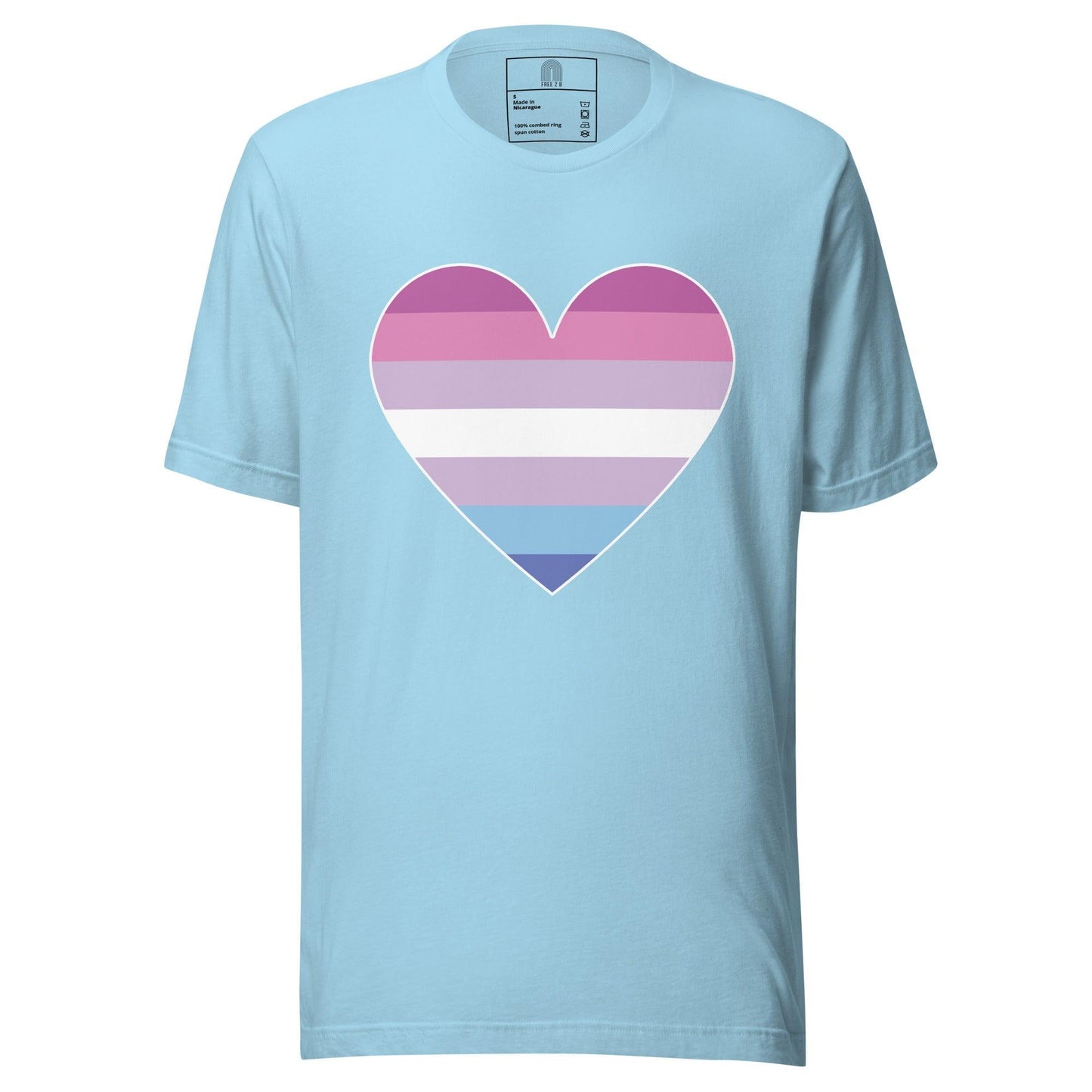 Bigender Heart T-Shirt - T Shirt - Free 2 B